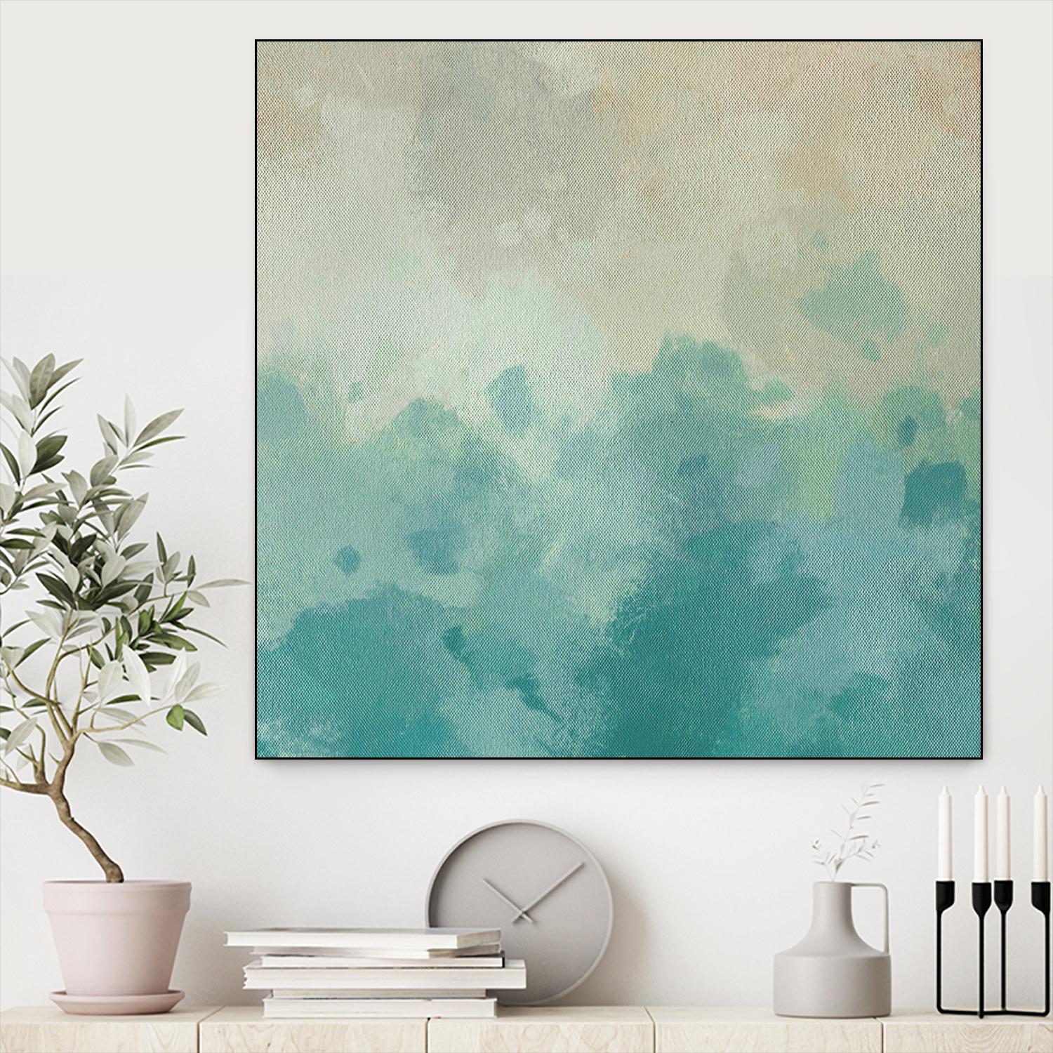 Summer's Calm I by Alonzo Saunders on GIANT ART - beige abstract abstract