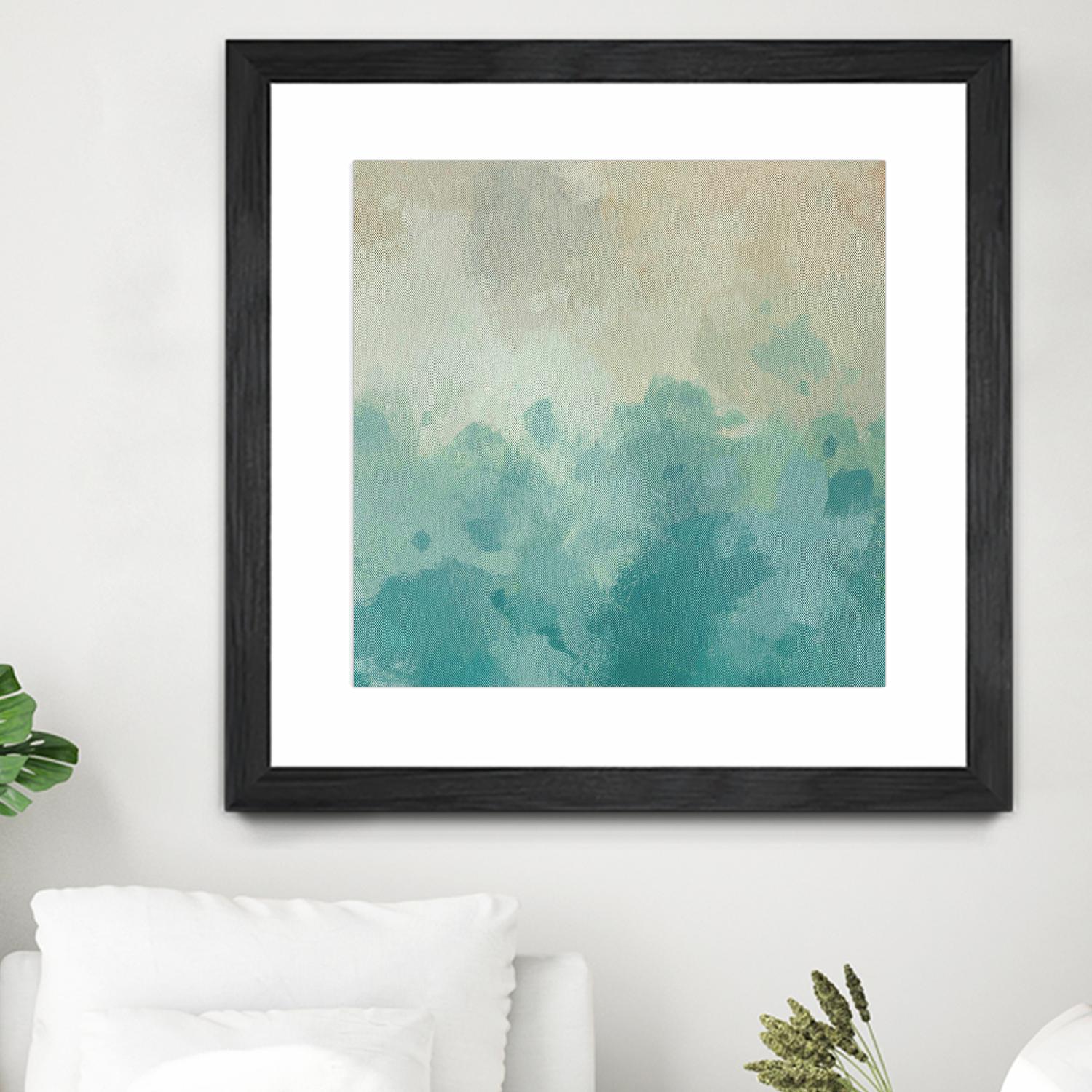 Summer's Calm I by Alonzo Saunders on GIANT ART - beige abstract abstract