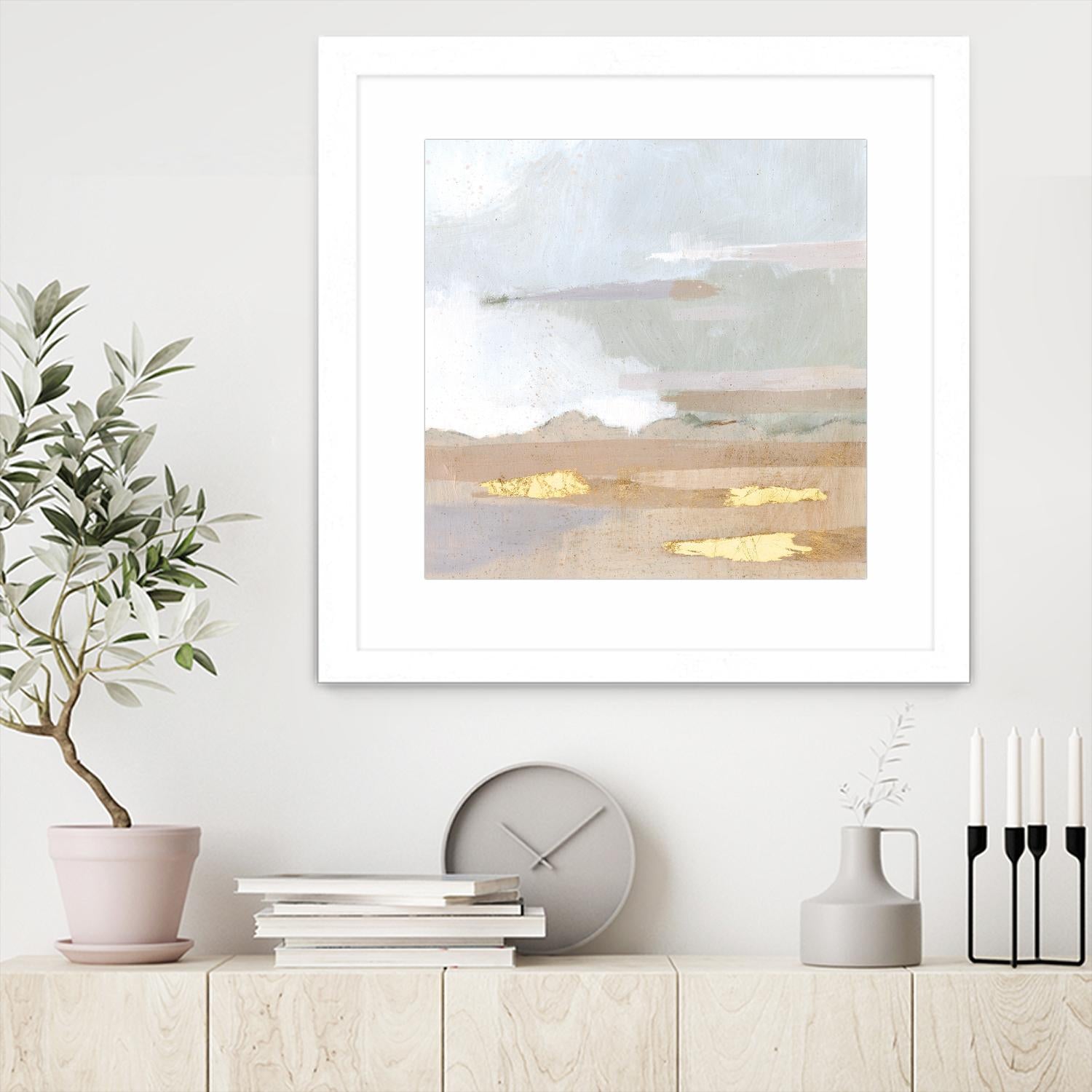 Abstract Coastland I by Victoria Borges on GIANT ART - gold landscapes & seascapes abstract