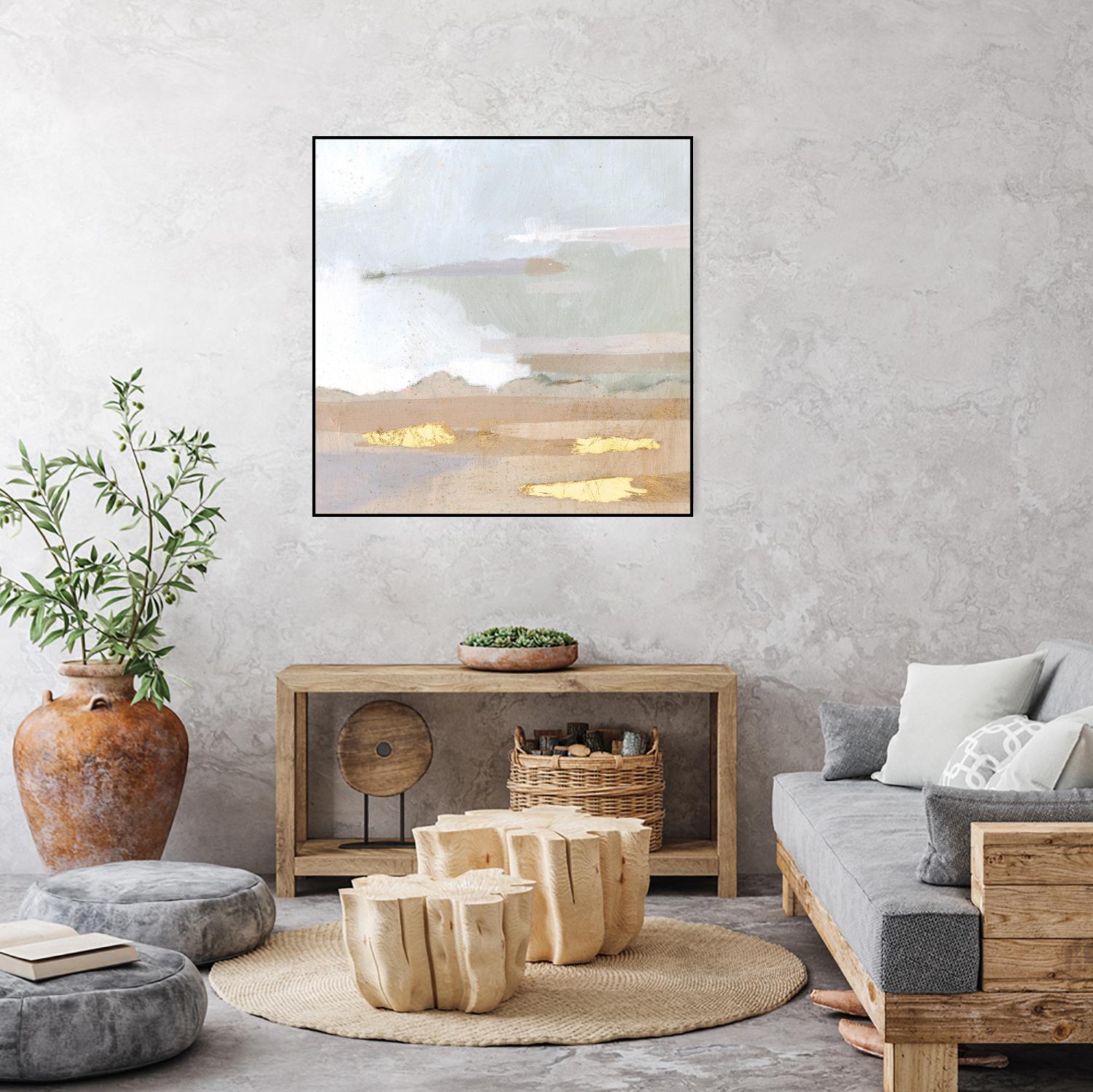 Abstract Coastland I by Victoria Borges on GIANT ART - gold landscapes & seascapes abstract