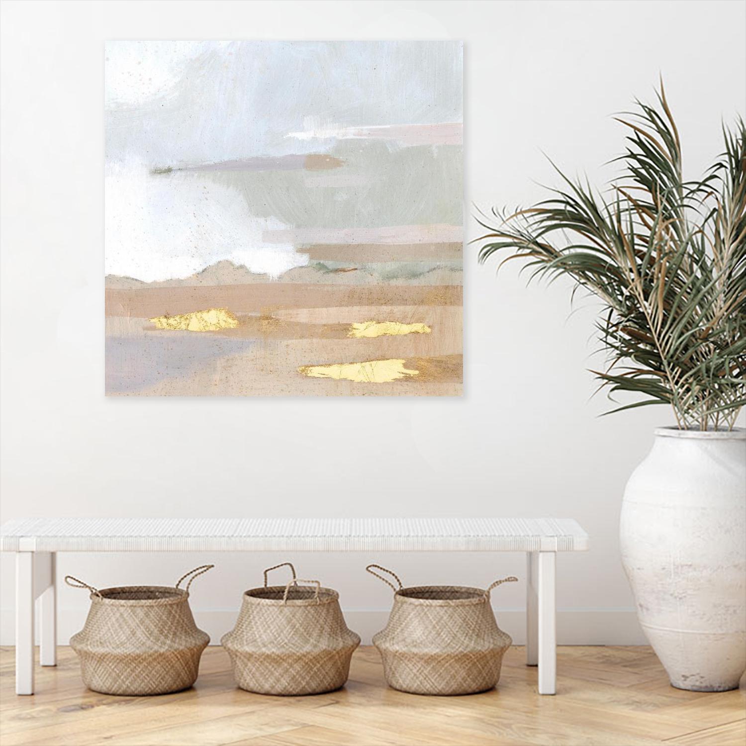 Abstract Coastland I by Victoria Borges on GIANT ART - gold landscapes & seascapes abstract