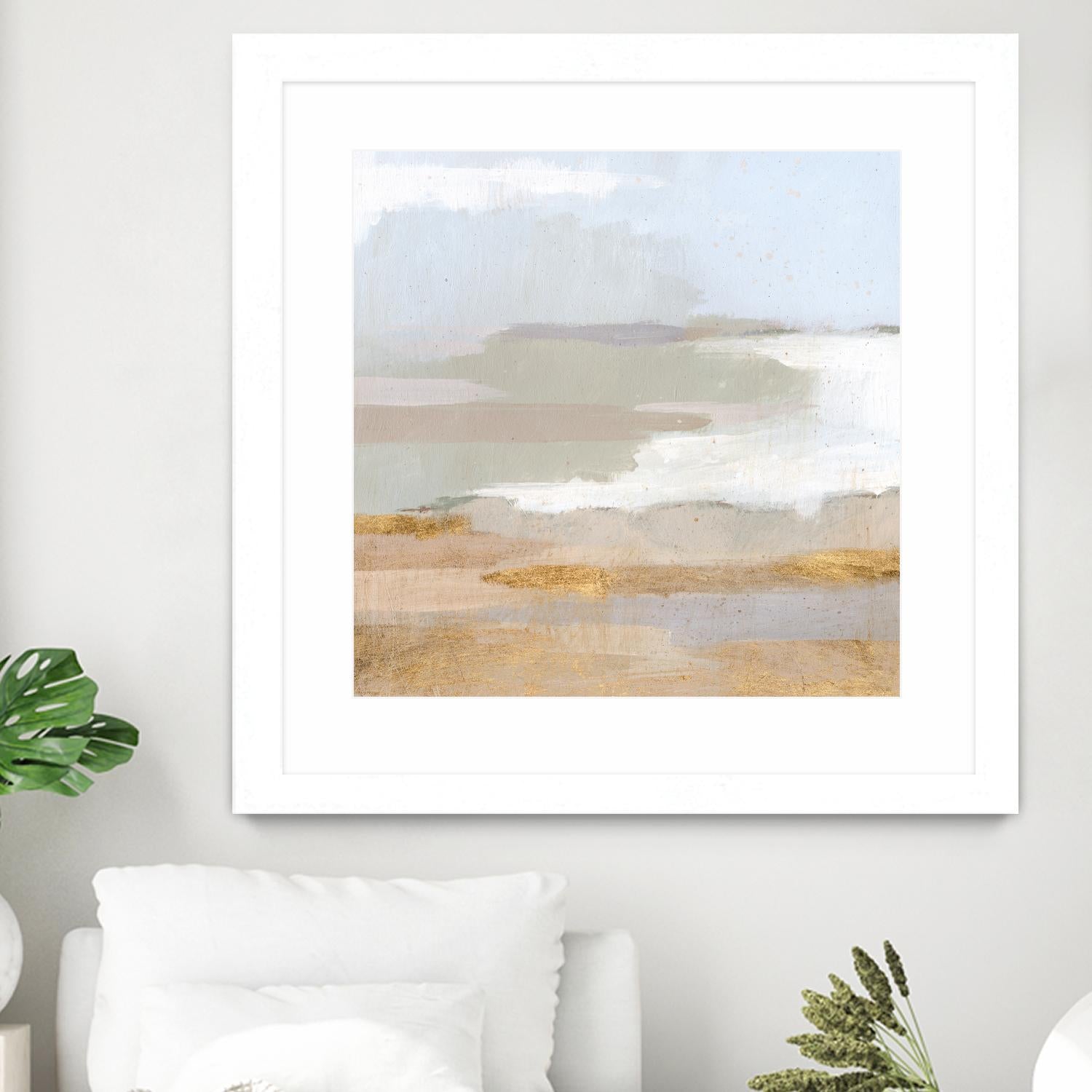 Abstract Coastland II by Victoria Borges on GIANT ART - gold landscapes & seascapes abstract