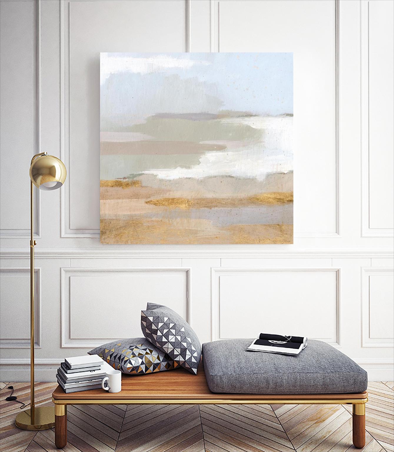Abstract Coastland II by Victoria Borges on GIANT ART - gold landscapes & seascapes abstract