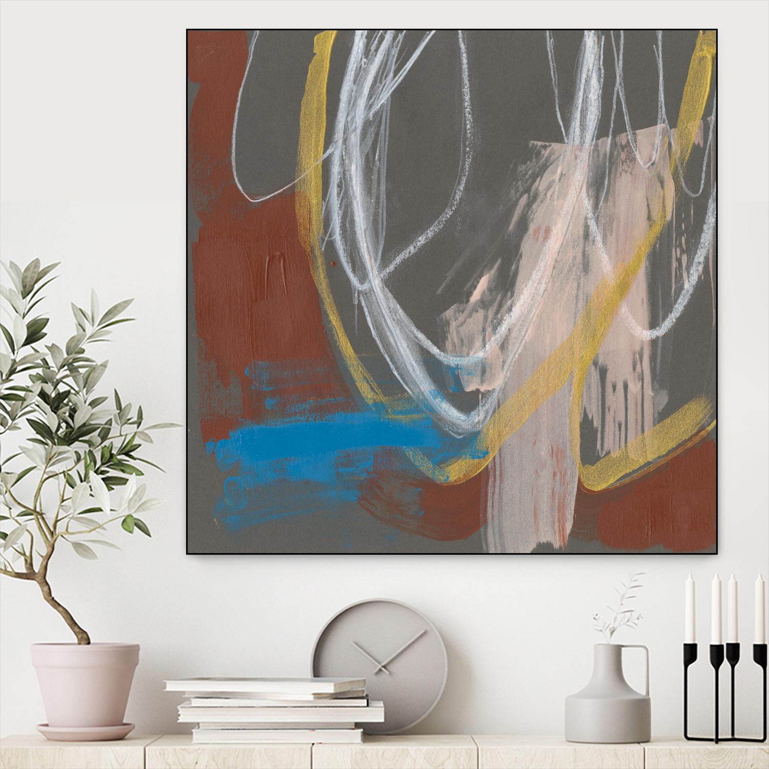 Re-Directed I by Jennifer Goldberger on GIANT ART - red abstract abstract