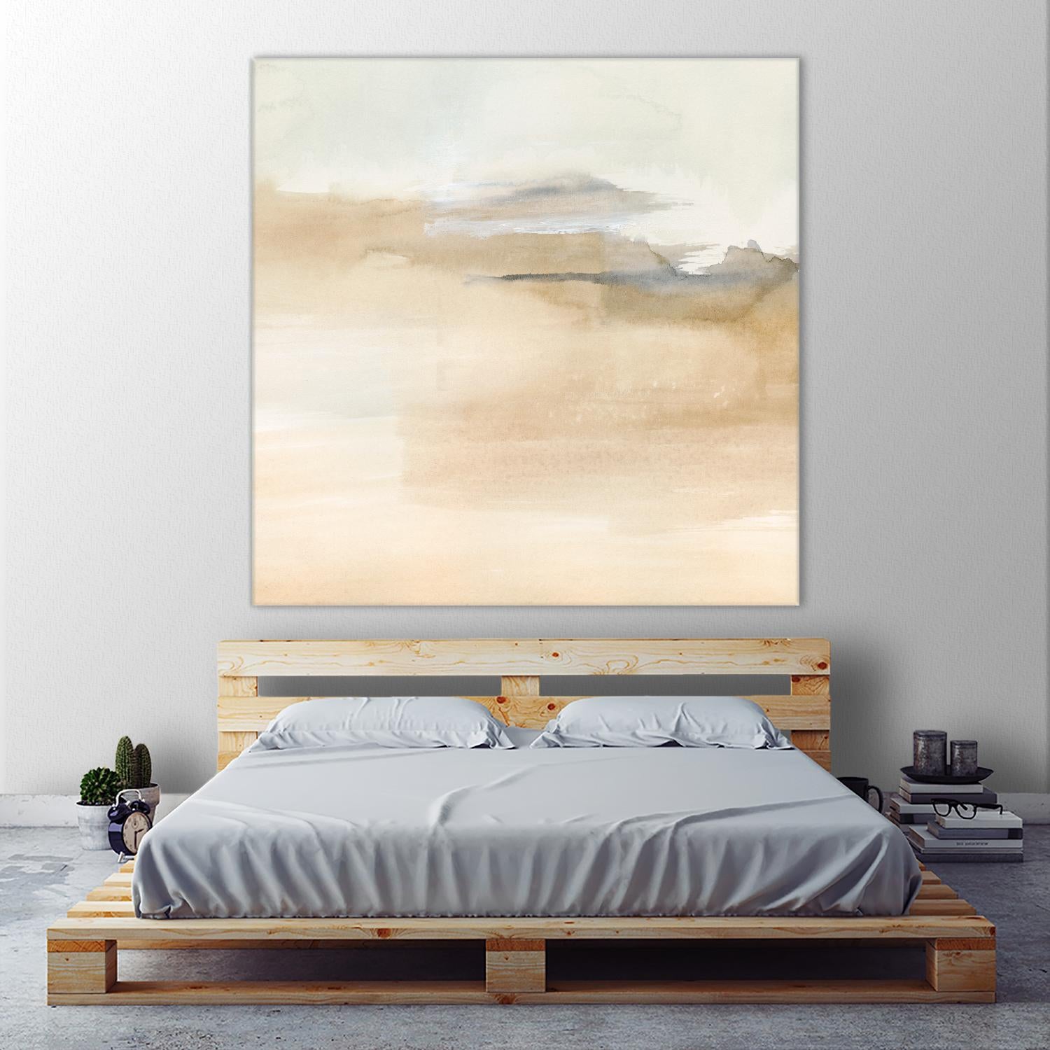 Cinnamon Shores I by Victoria Barnes on GIANT ART - beige coastal tropical abstract