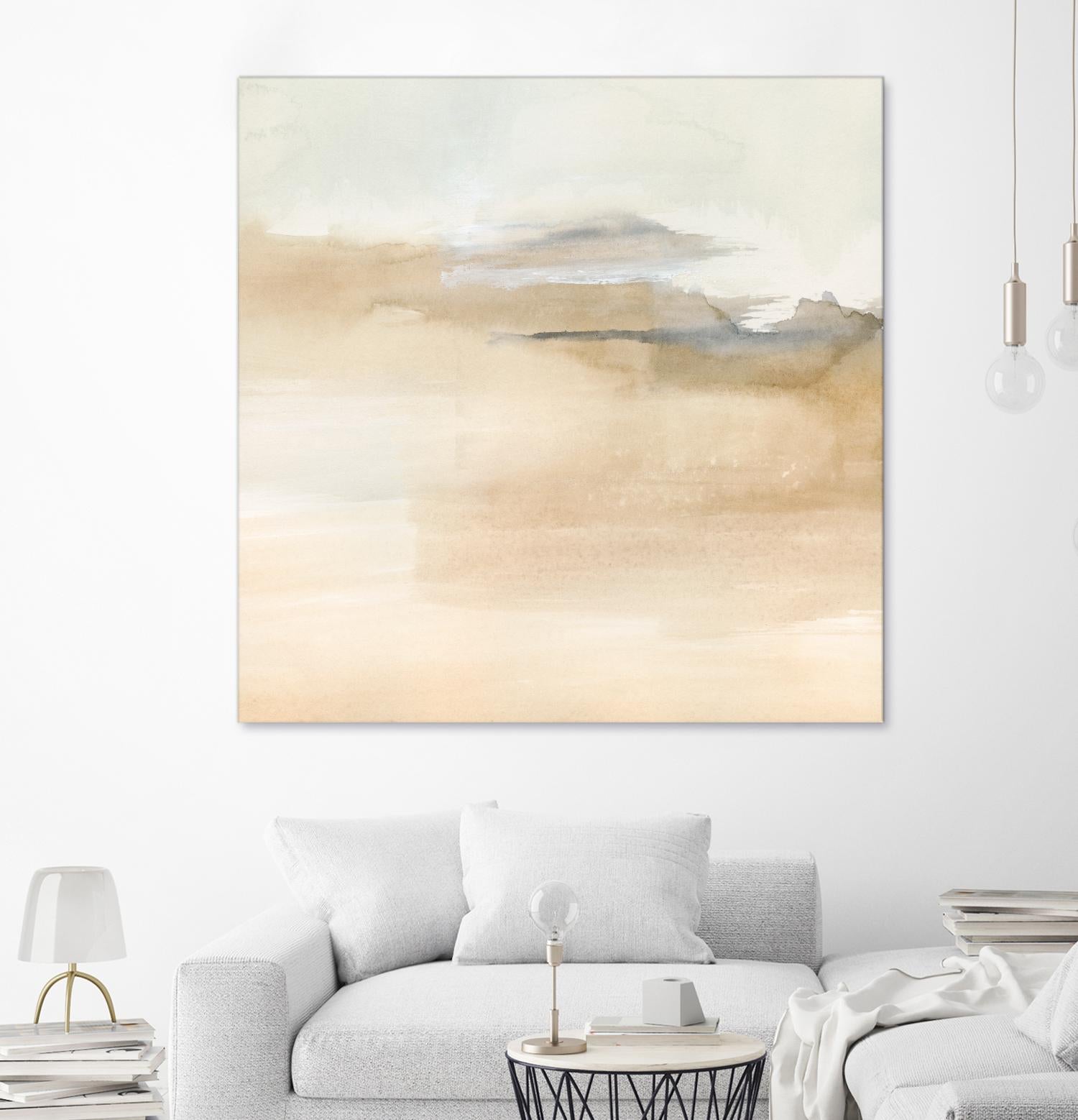 Cinnamon Shores I by Victoria Barnes on GIANT ART - beige coastal tropical abstract