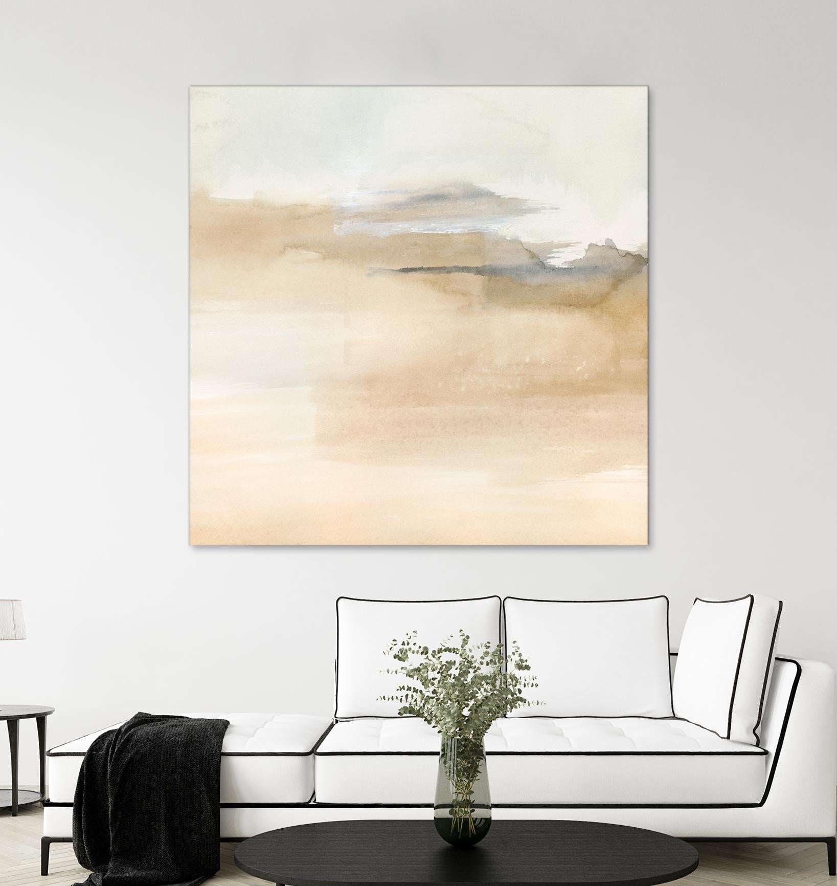 Cinnamon Shores I by Victoria Barnes on GIANT ART - beige coastal tropical abstract