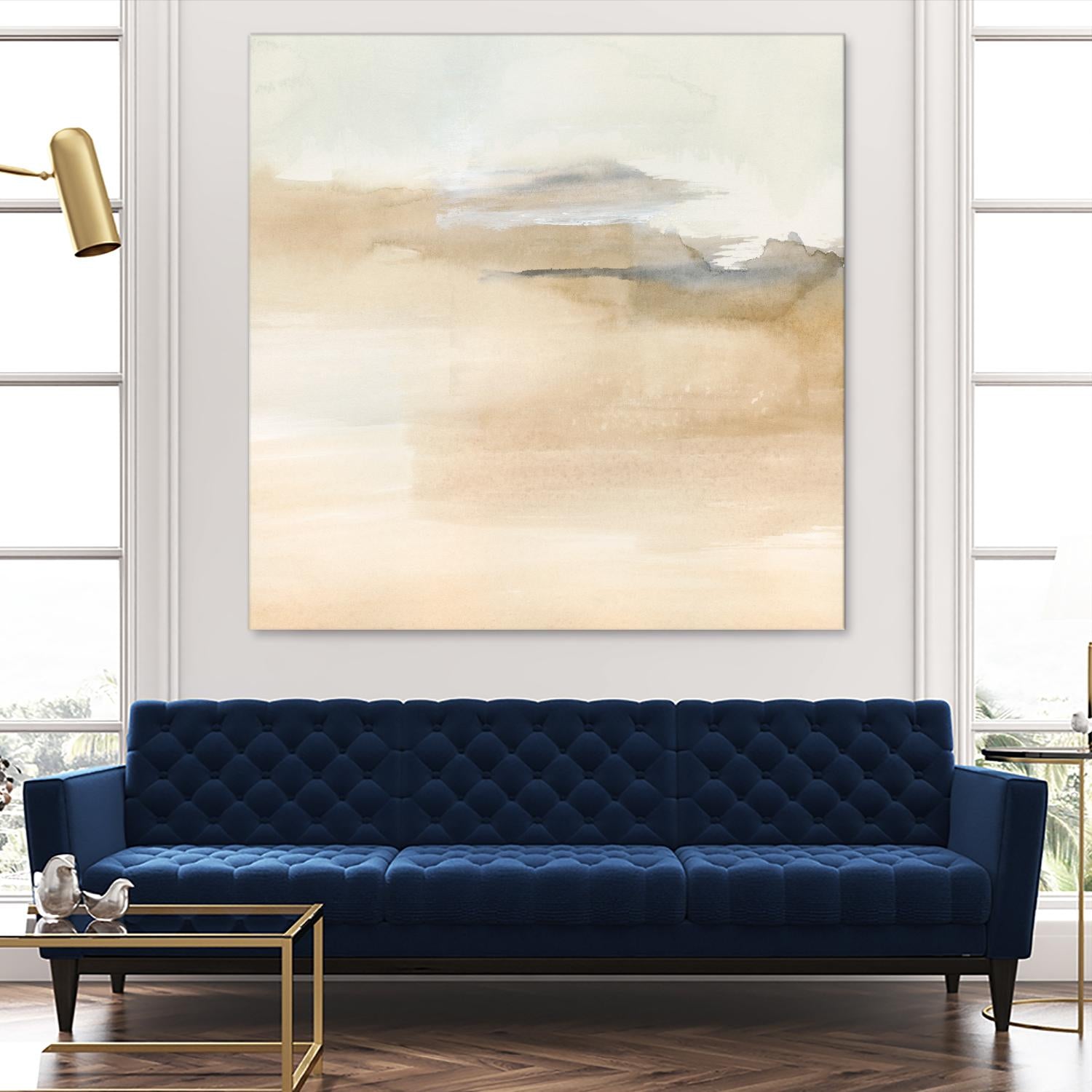 Cinnamon Shores I by Victoria Barnes on GIANT ART - beige coastal tropical abstract
