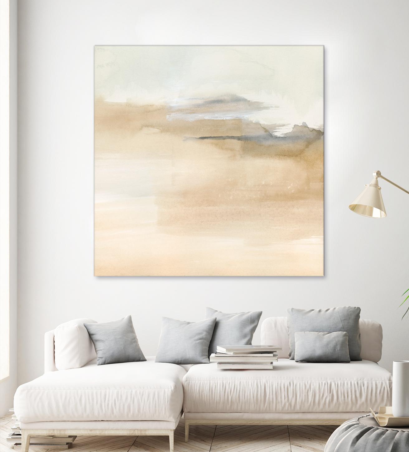 Cinnamon Shores I by Victoria Barnes on GIANT ART - beige coastal tropical abstract