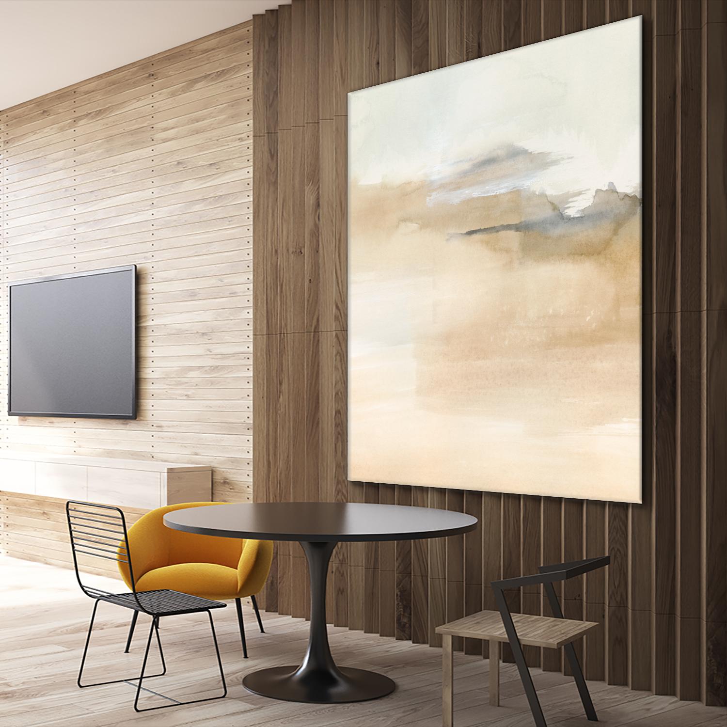 Cinnamon Shores I by Victoria Barnes on GIANT ART - beige coastal tropical abstract