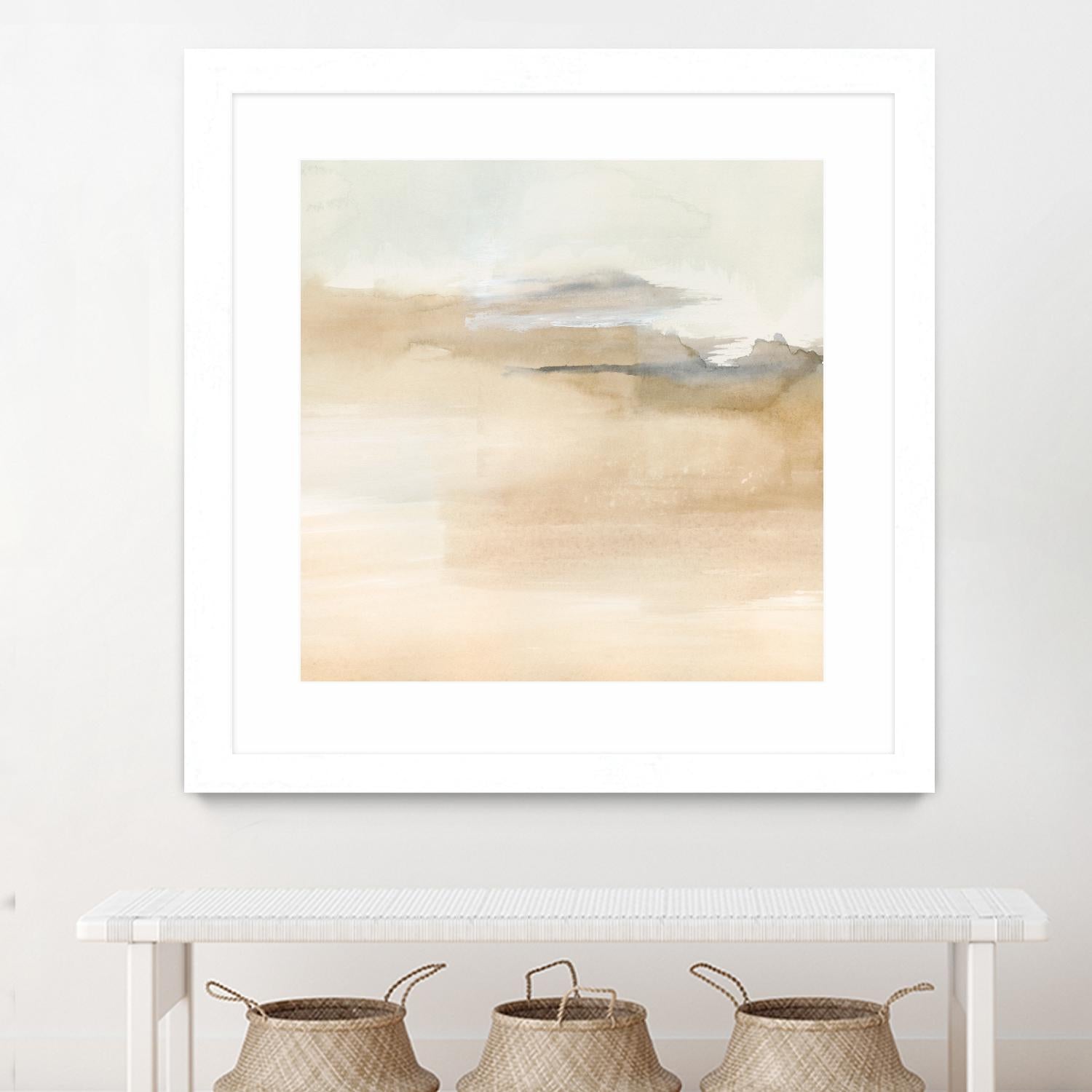 Cinnamon Shores I by Victoria Barnes on GIANT ART - beige coastal tropical abstract