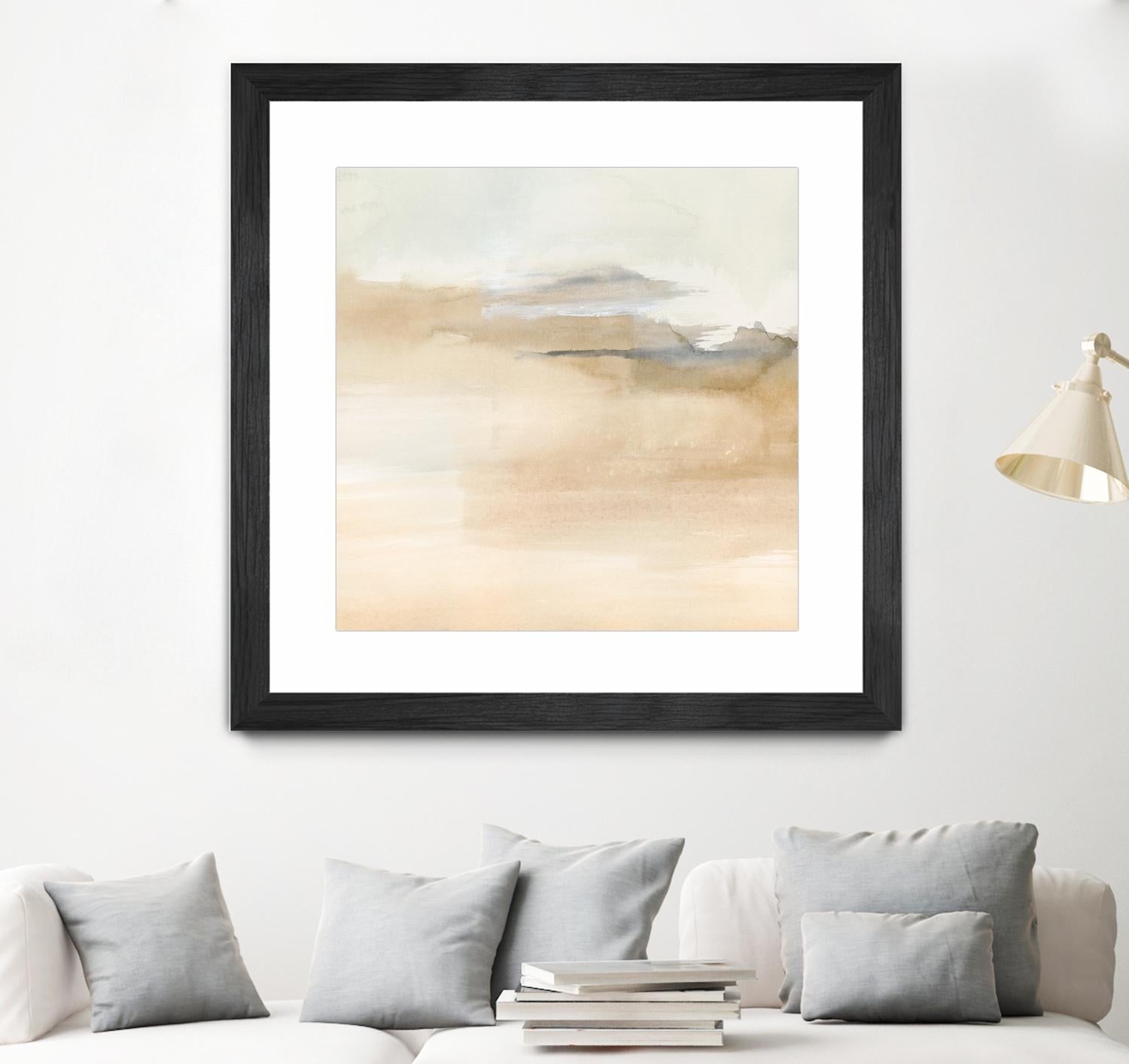 Cinnamon Shores I by Victoria Barnes on GIANT ART - beige coastal tropical abstract
