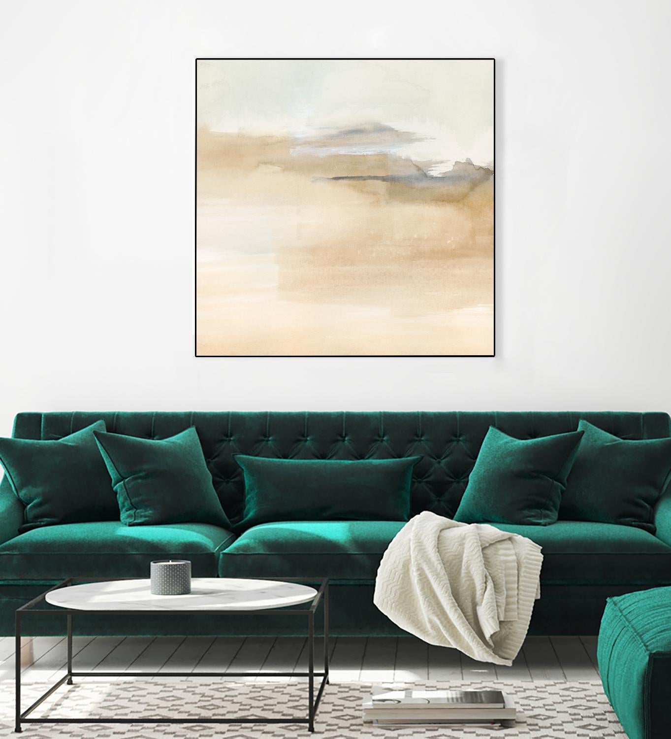 Cinnamon Shores I by Victoria Barnes on GIANT ART - beige coastal tropical abstract