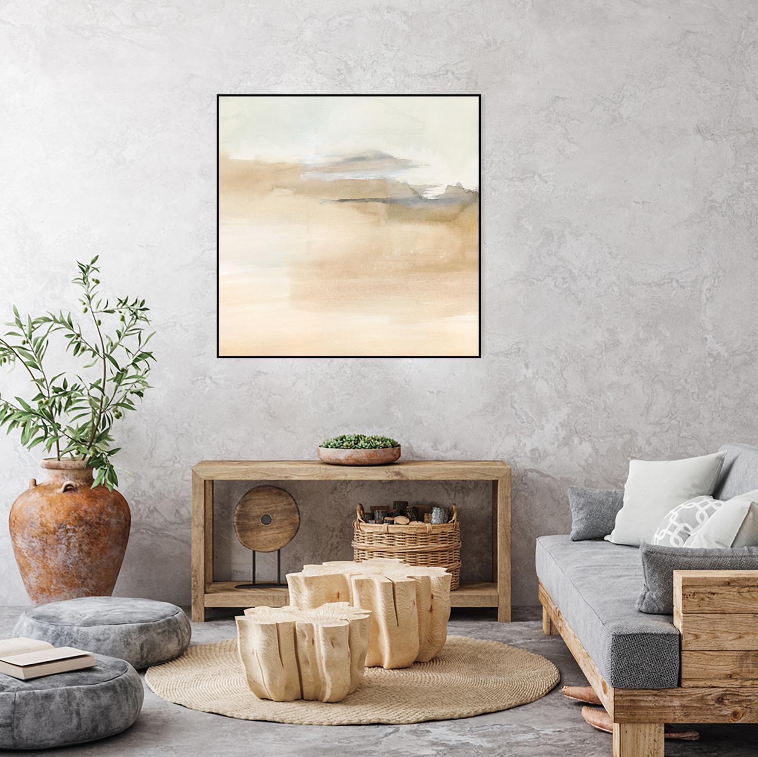 Cinnamon Shores I by Victoria Barnes on GIANT ART - beige coastal tropical abstract