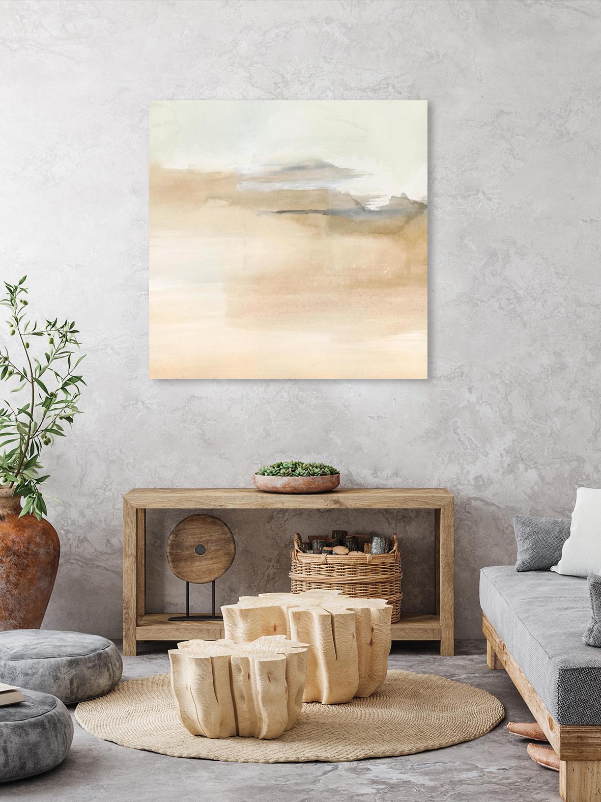 Cinnamon Shores I by Victoria Barnes on GIANT ART - beige coastal tropical abstract
