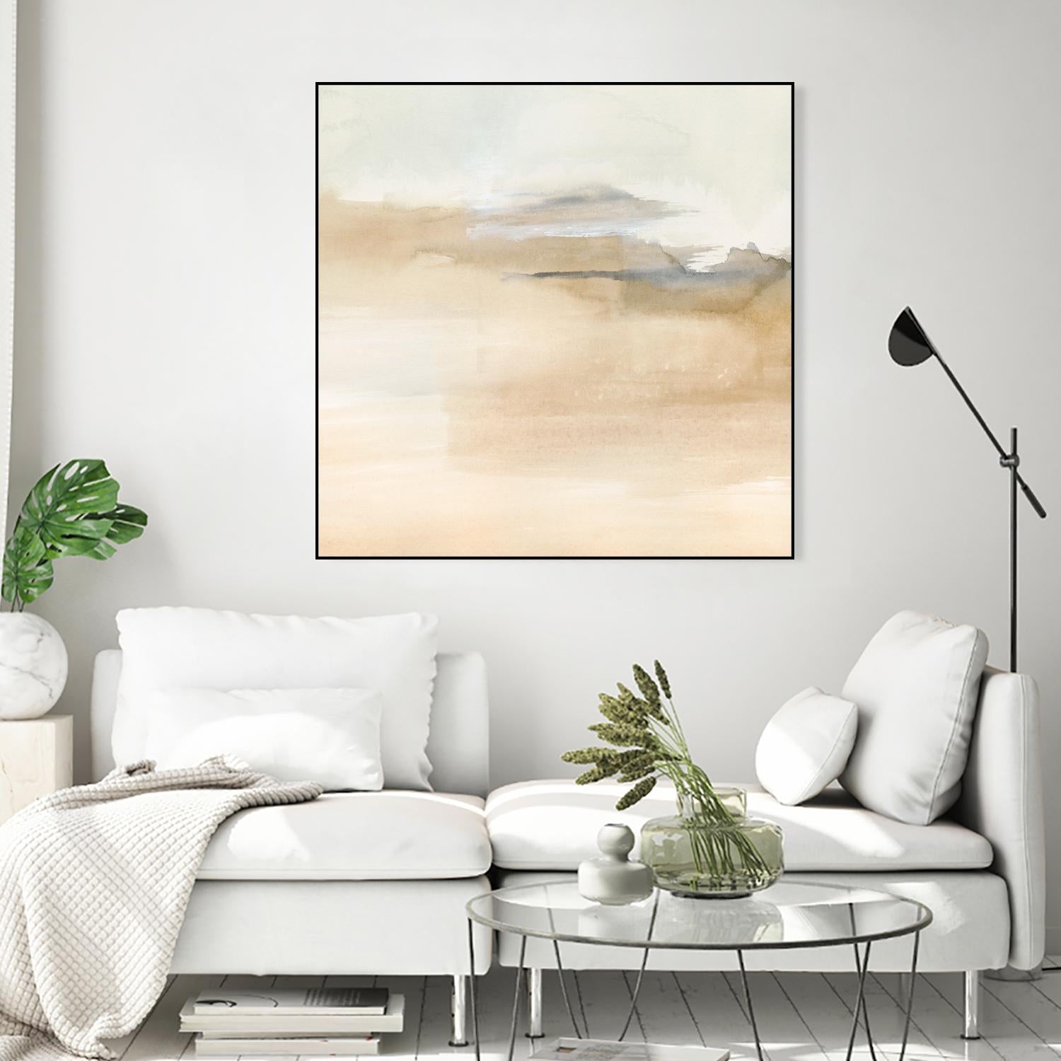 Cinnamon Shores I by Victoria Barnes on GIANT ART - beige coastal tropical abstract