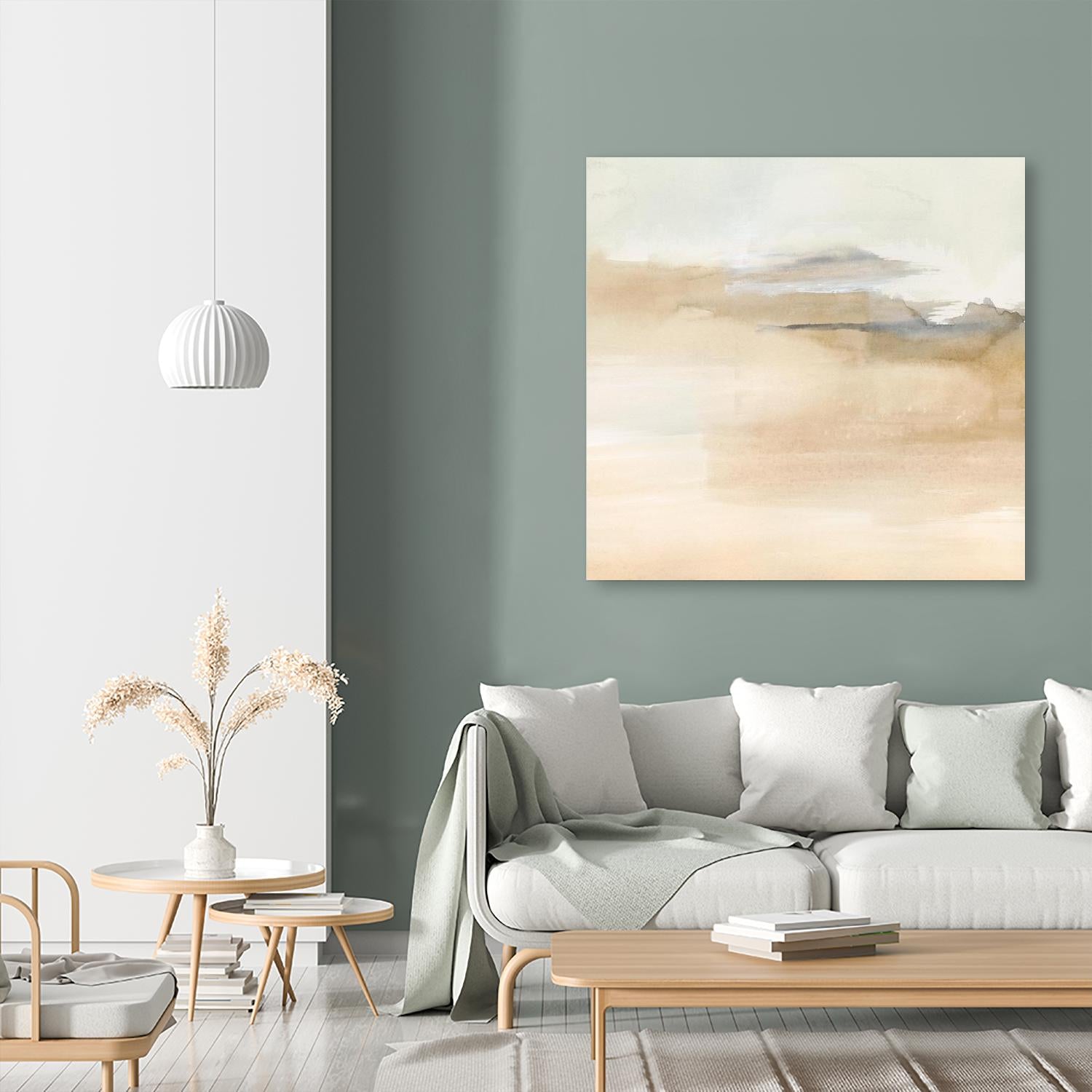 Cinnamon Shores I by Victoria Barnes on GIANT ART - beige coastal tropical abstract