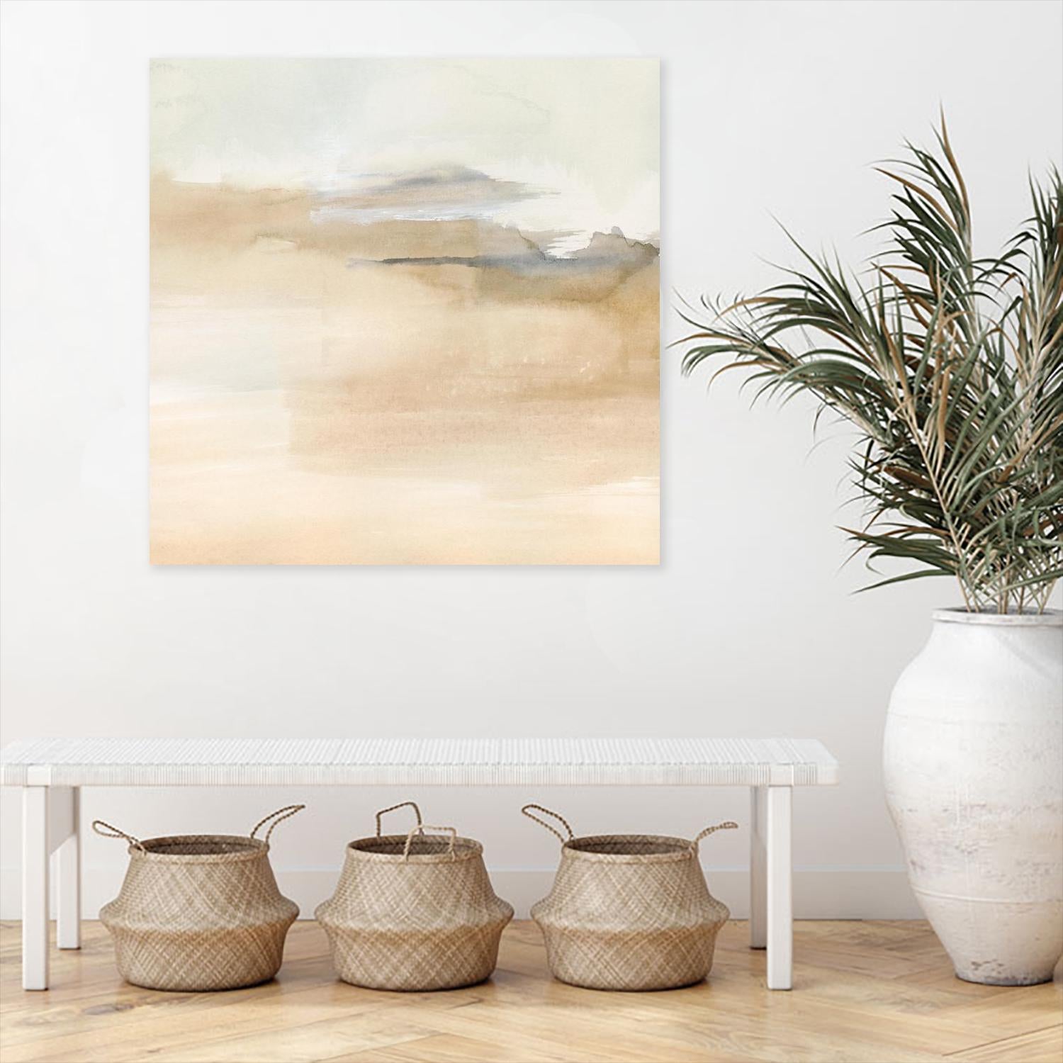 Cinnamon Shores I by Victoria Barnes on GIANT ART - beige coastal tropical abstract