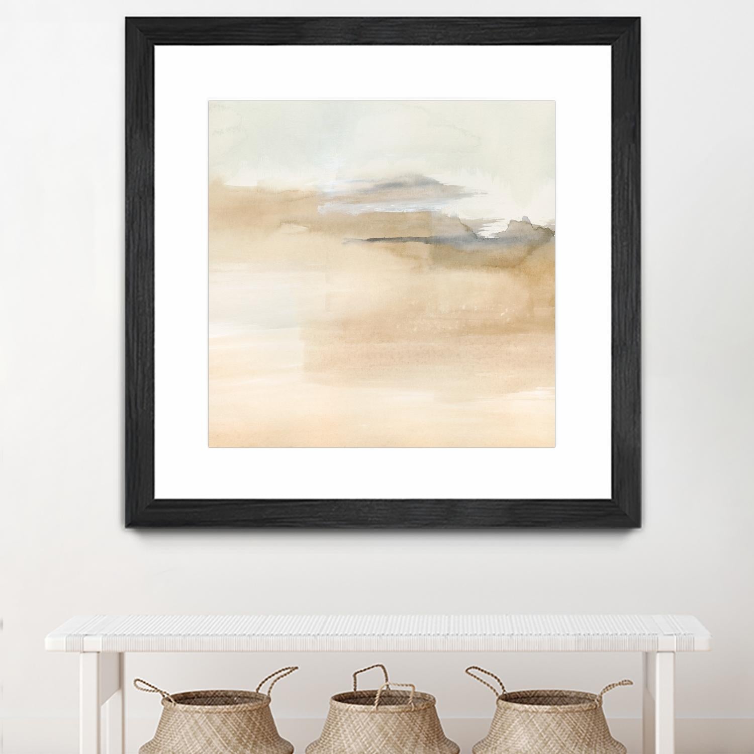 Cinnamon Shores I by Victoria Barnes on GIANT ART - beige coastal tropical abstract