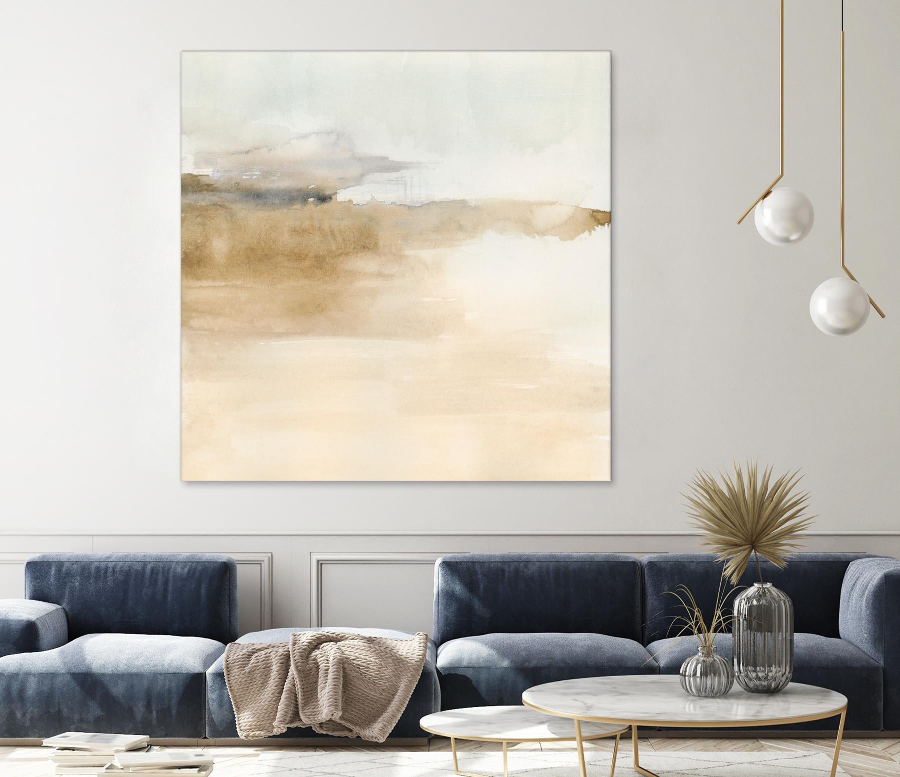 Cinnamon Shores II by Victoria Barnes on GIANT ART - beige coastal tropical abstract
