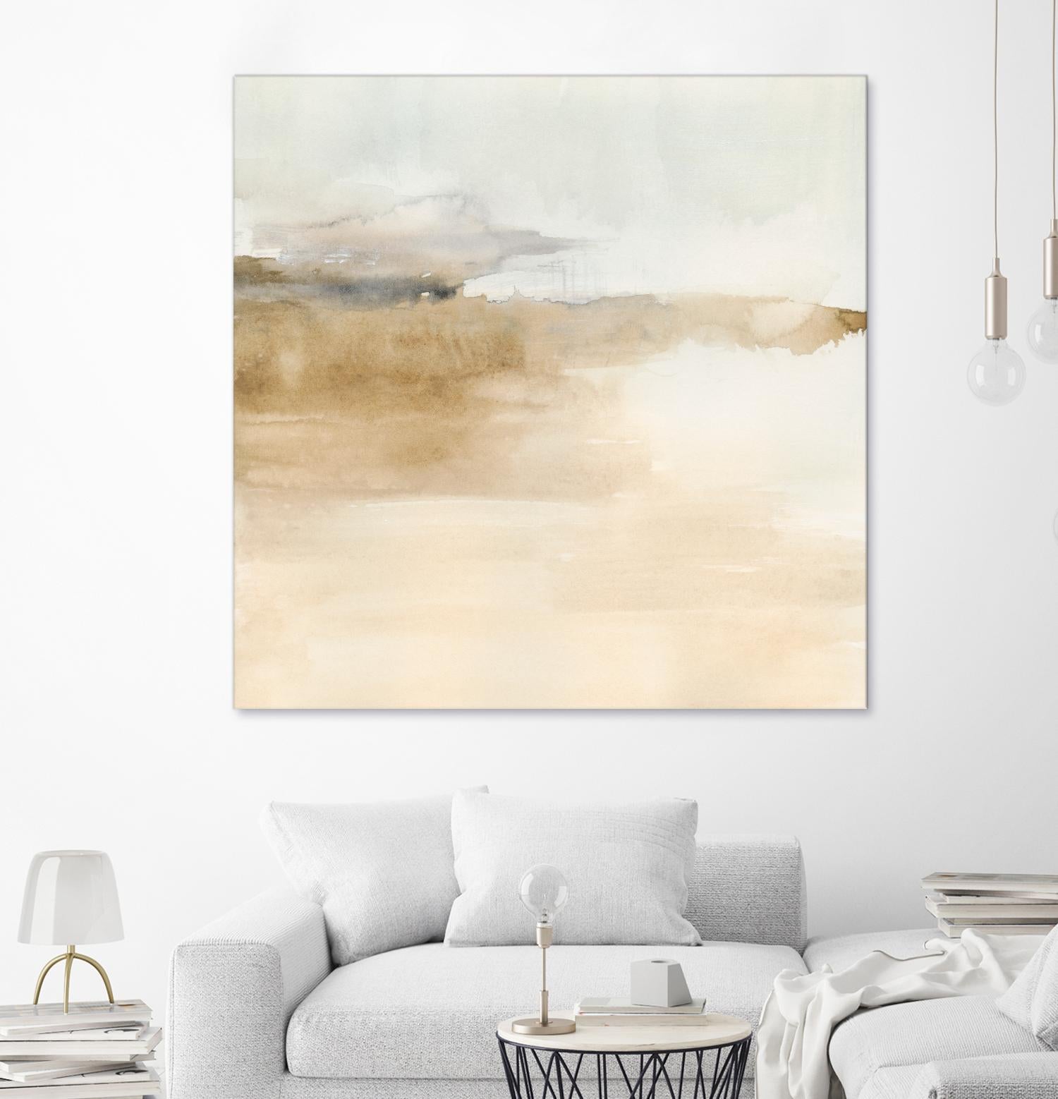 Cinnamon Shores II by Victoria Barnes on GIANT ART - beige coastal tropical abstract