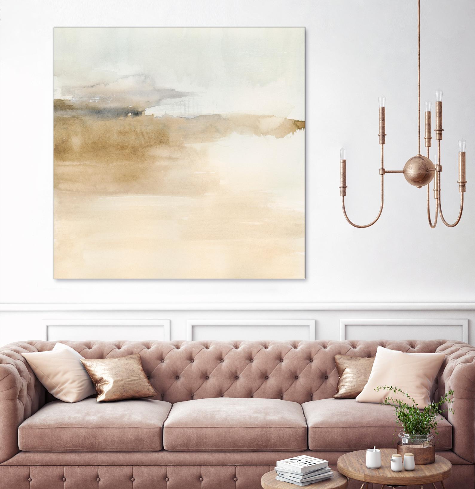 Cinnamon Shores II by Victoria Barnes on GIANT ART - beige coastal tropical abstract