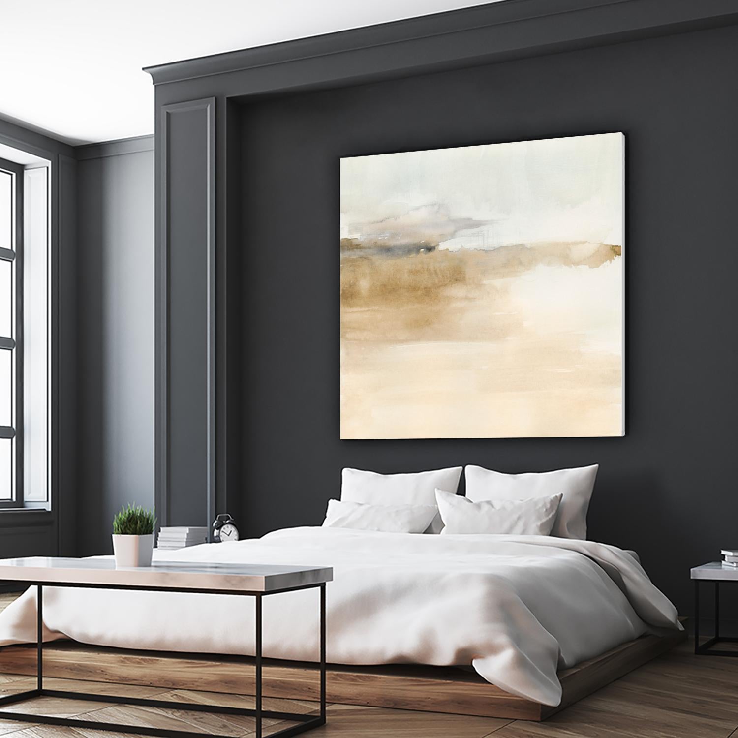 Cinnamon Shores II by Victoria Barnes on GIANT ART - beige coastal tropical abstract