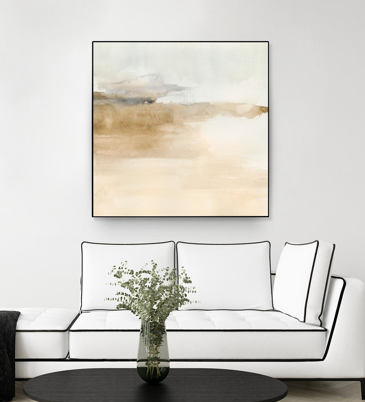Cinnamon Shores II by Victoria Barnes on GIANT ART - beige coastal tropical abstract