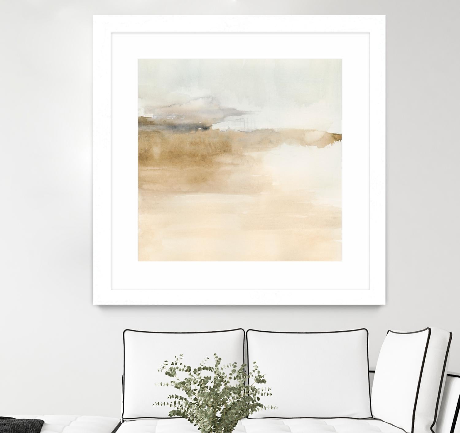 Cinnamon Shores II by Victoria Barnes on GIANT ART - beige coastal tropical abstract