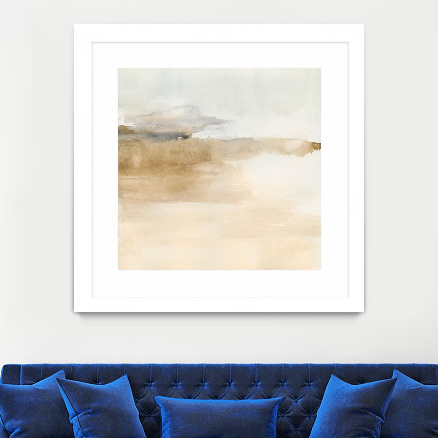 Cinnamon Shores II by Victoria Barnes on GIANT ART - beige coastal tropical abstract