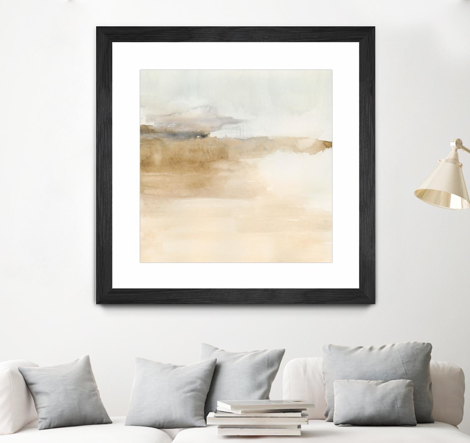 Cinnamon Shores II by Victoria Barnes on GIANT ART - beige coastal tropical abstract