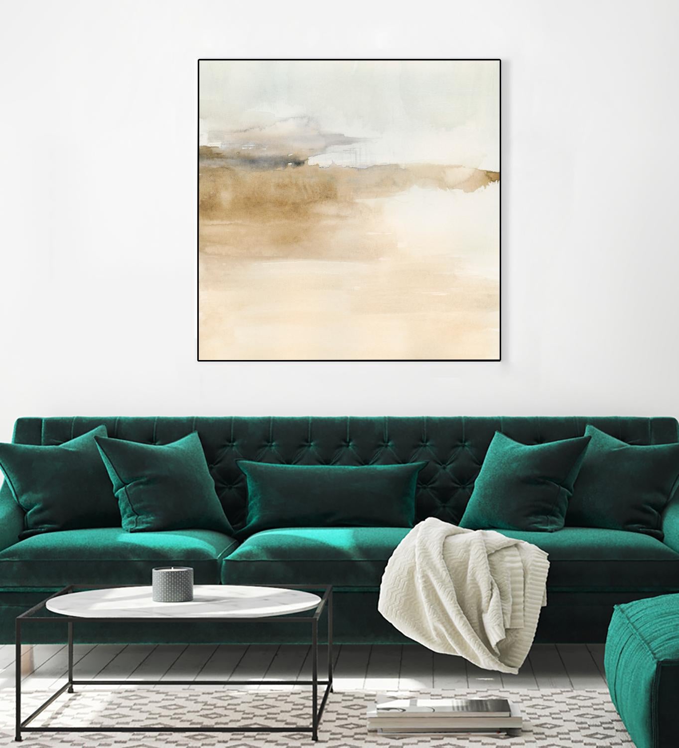 Cinnamon Shores II by Victoria Barnes on GIANT ART - beige coastal tropical abstract