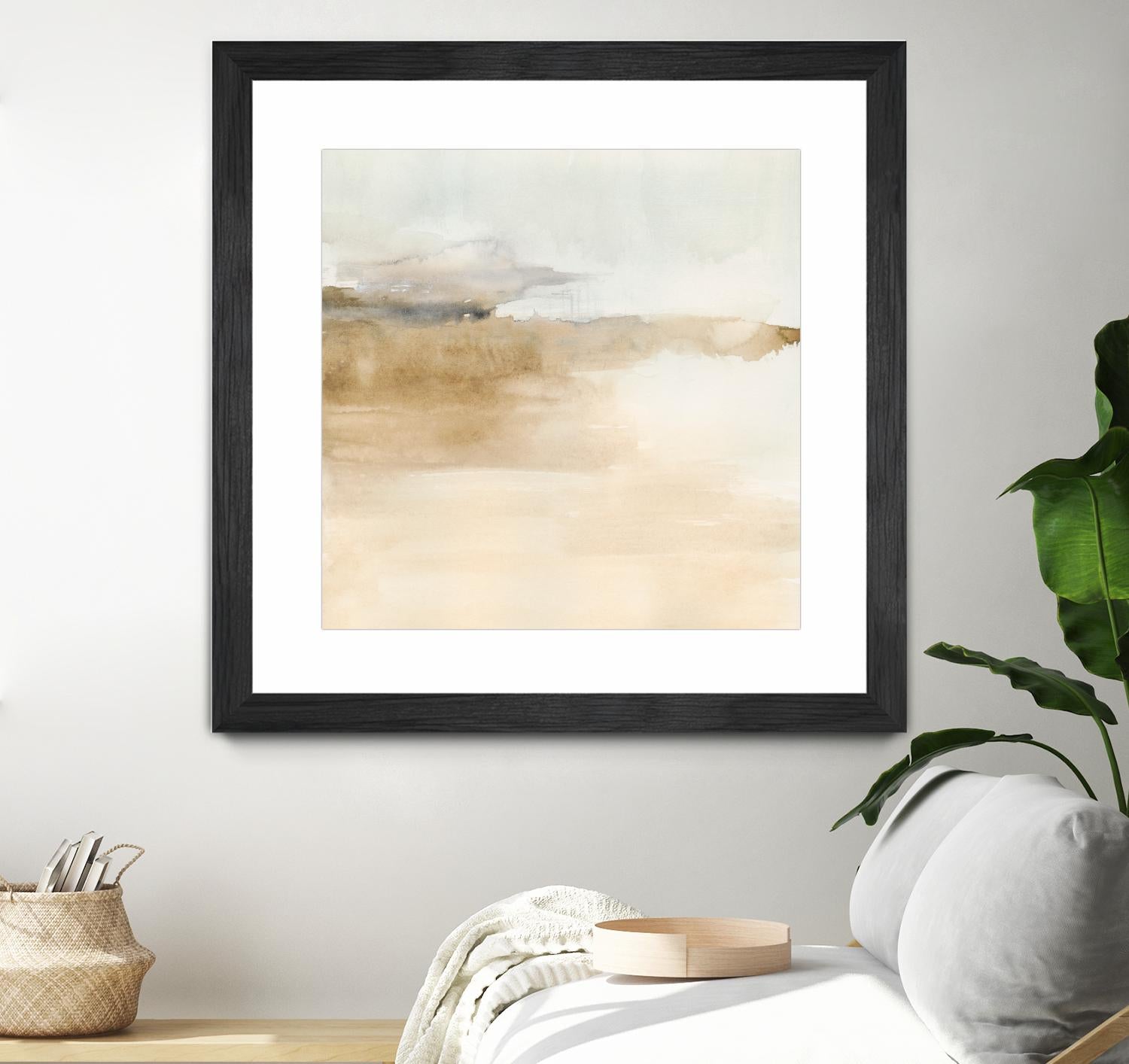 Cinnamon Shores II by Victoria Barnes on GIANT ART - beige coastal tropical abstract