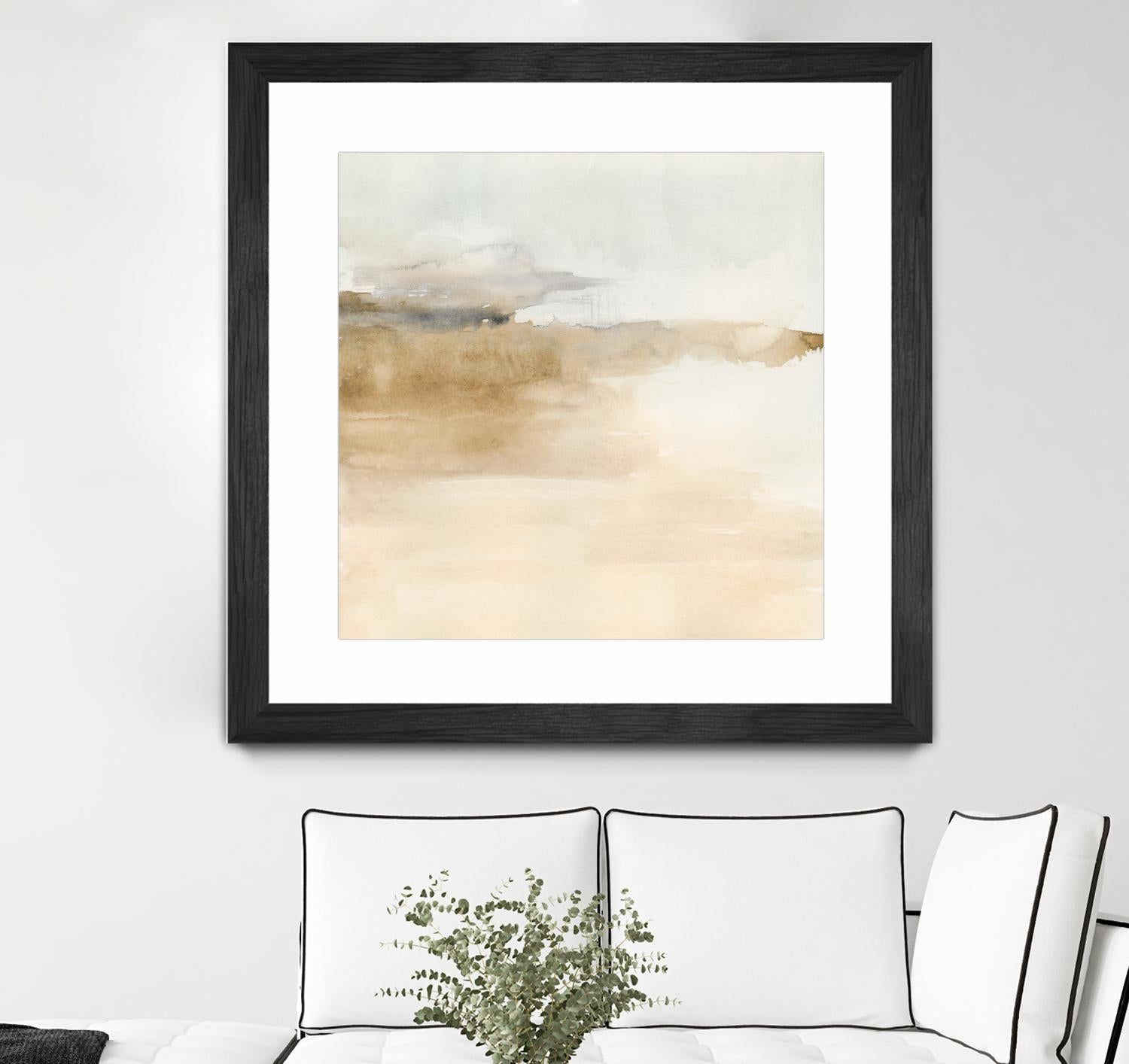 Cinnamon Shores II by Victoria Barnes on GIANT ART - beige coastal tropical abstract