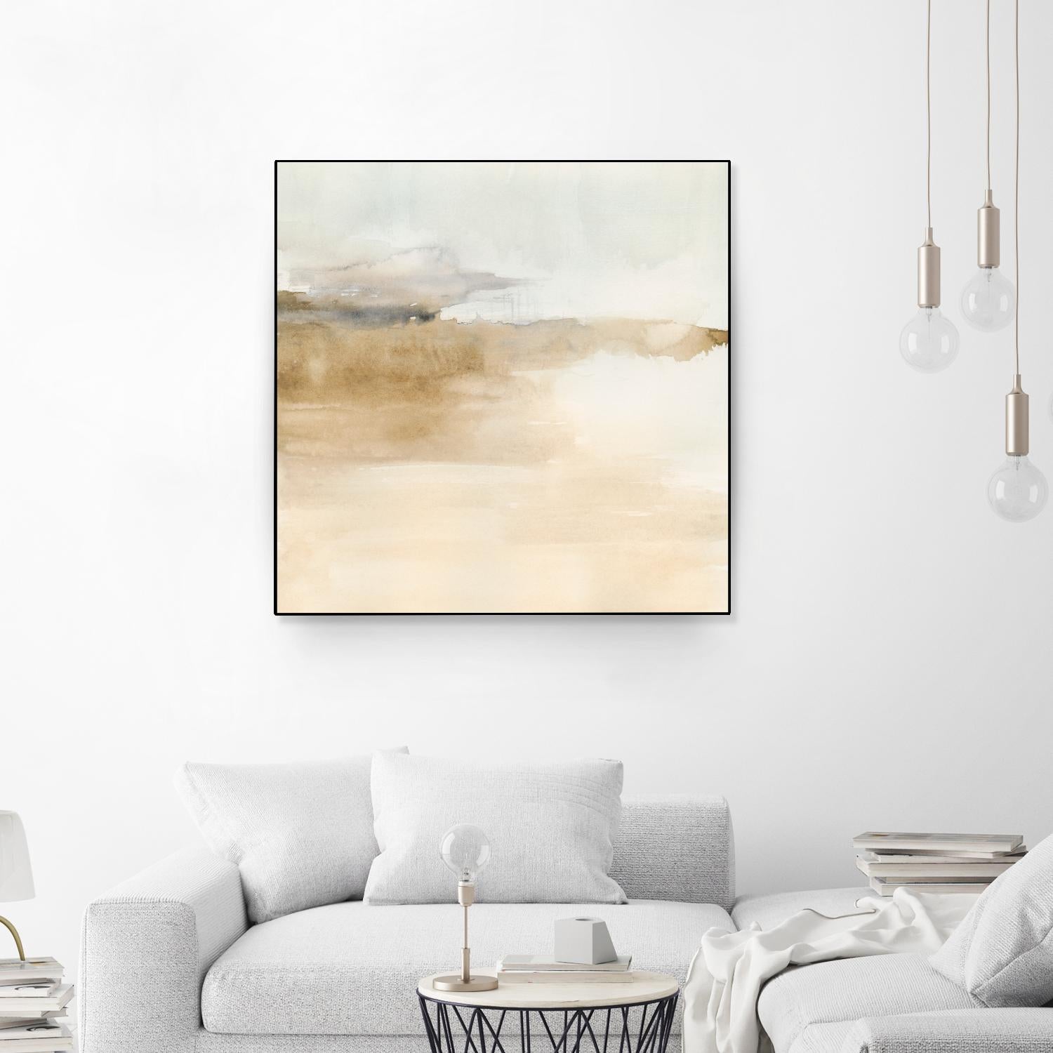 Cinnamon Shores II by Victoria Barnes on GIANT ART - beige coastal tropical abstract