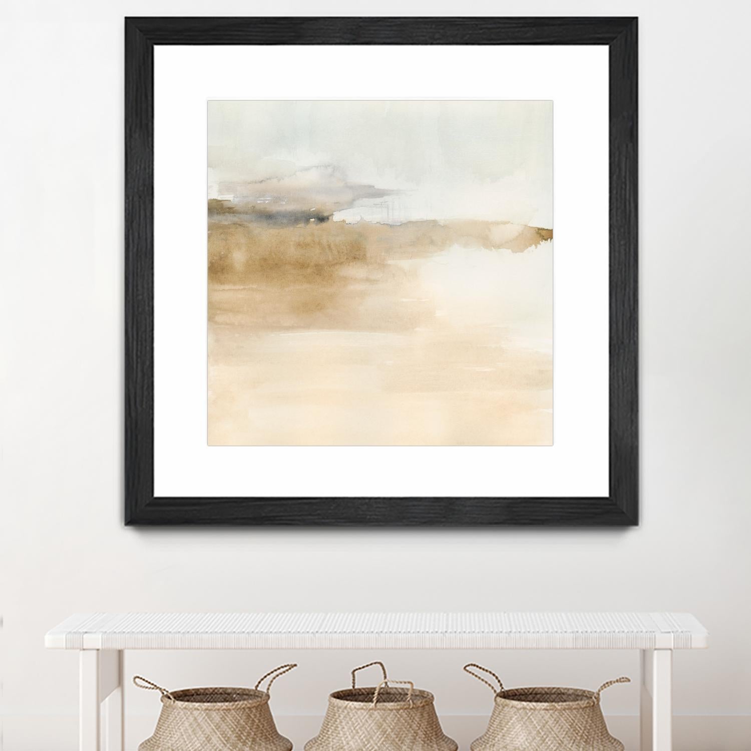 Cinnamon Shores II by Victoria Barnes on GIANT ART - beige coastal tropical abstract