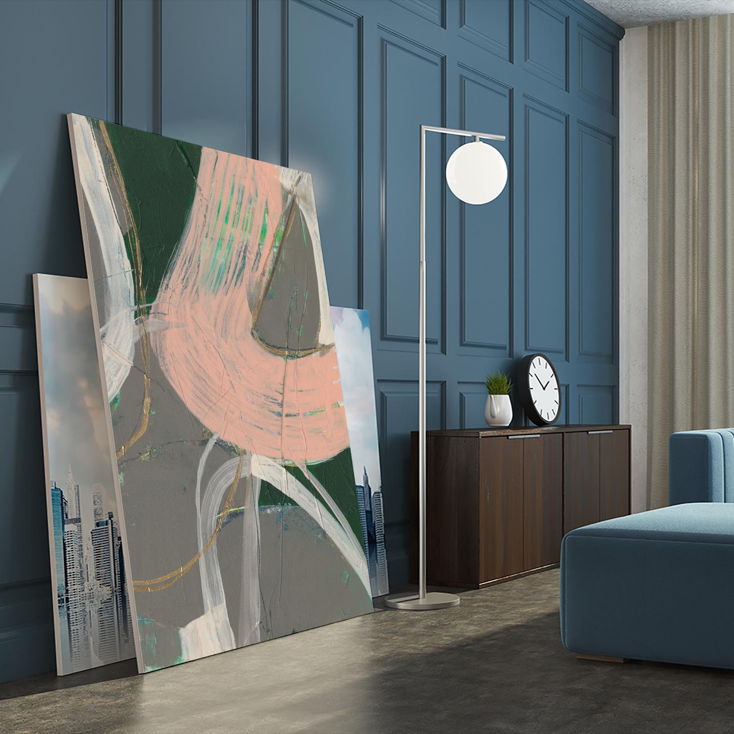 Connected Disconnect I by Jennifer Goldberger on GIANT ART - pink abstract abstract