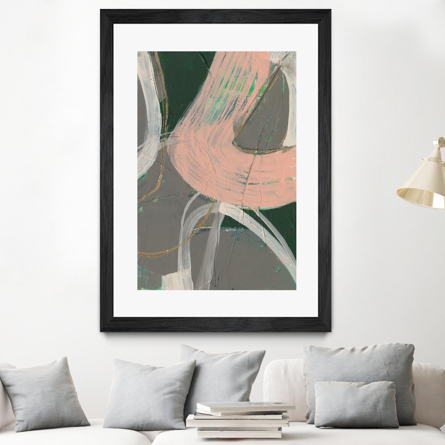 Connected Disconnect I by Jennifer Goldberger on GIANT ART - pink abstract abstract