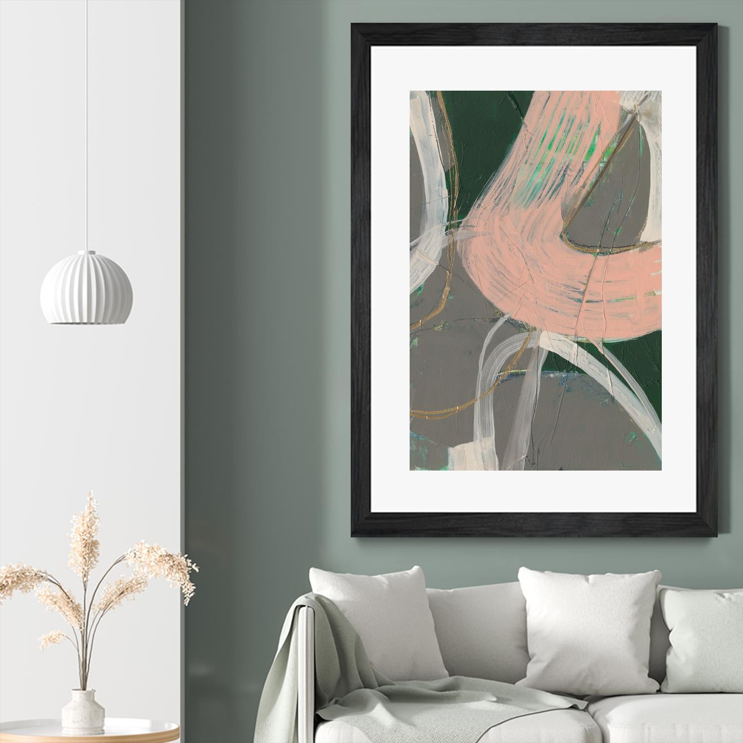 Connected Disconnect I by Jennifer Goldberger on GIANT ART - pink abstract abstract