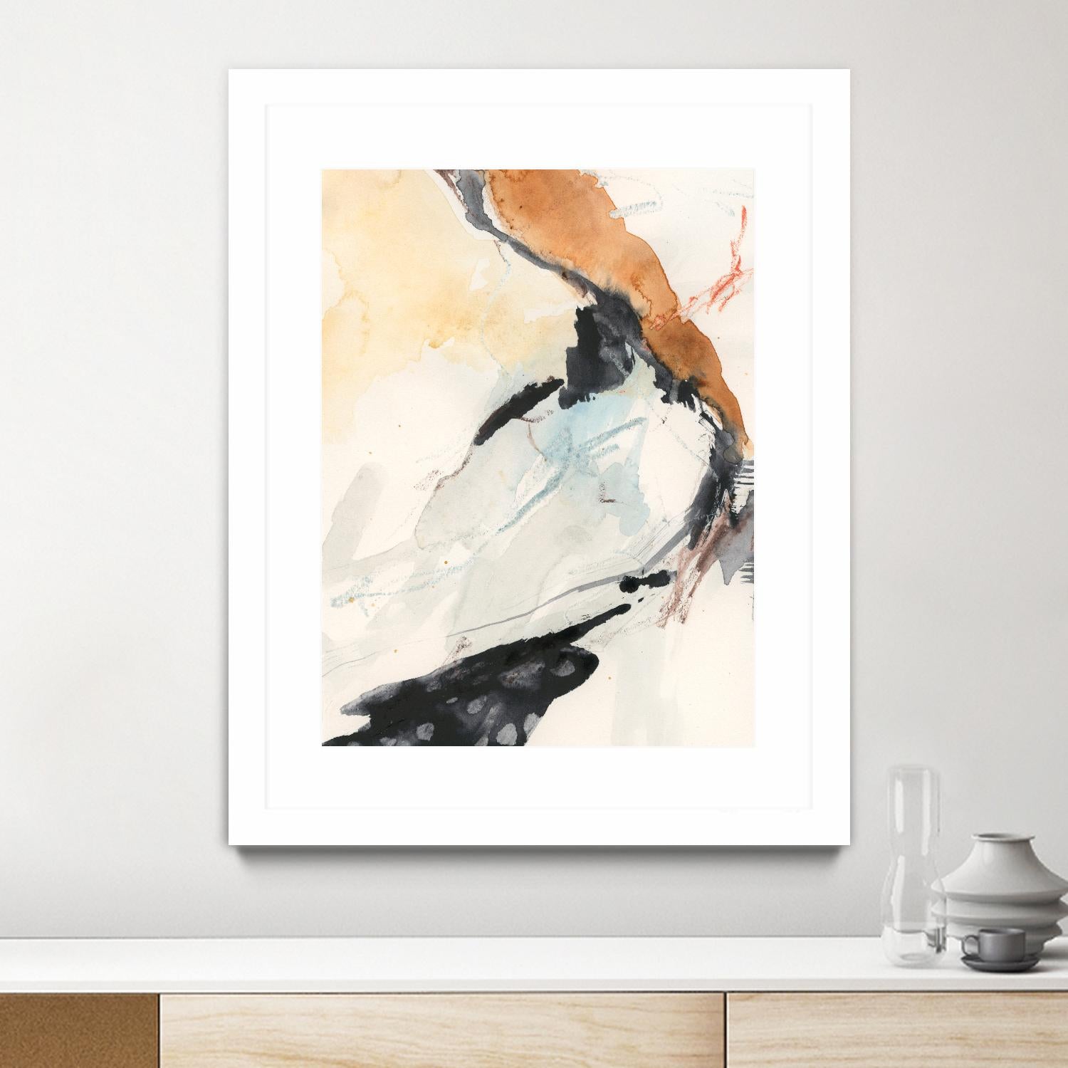 Efflux I by Victoria Borges on GIANT ART - beige watercolour abstract