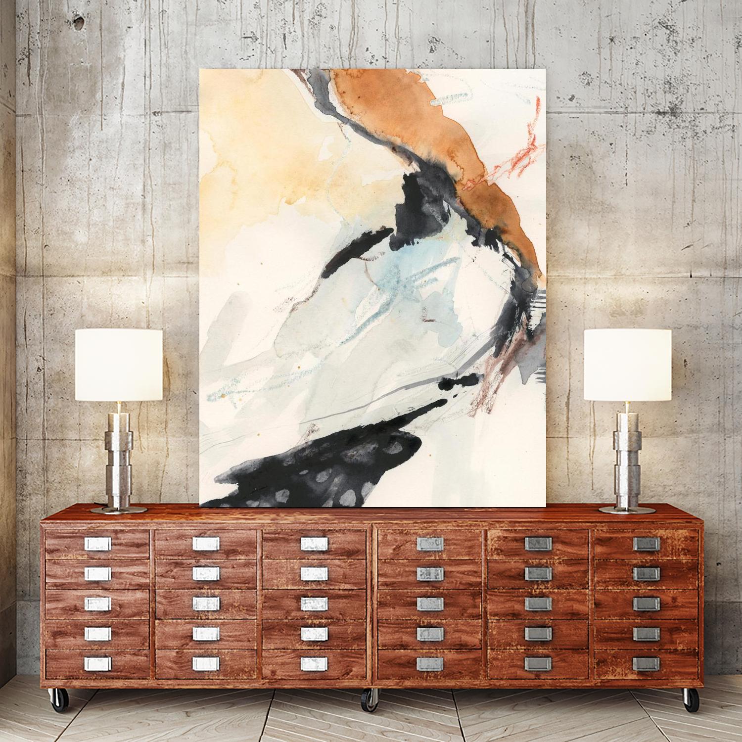 Efflux I by Victoria Borges on GIANT ART - beige watercolour abstract