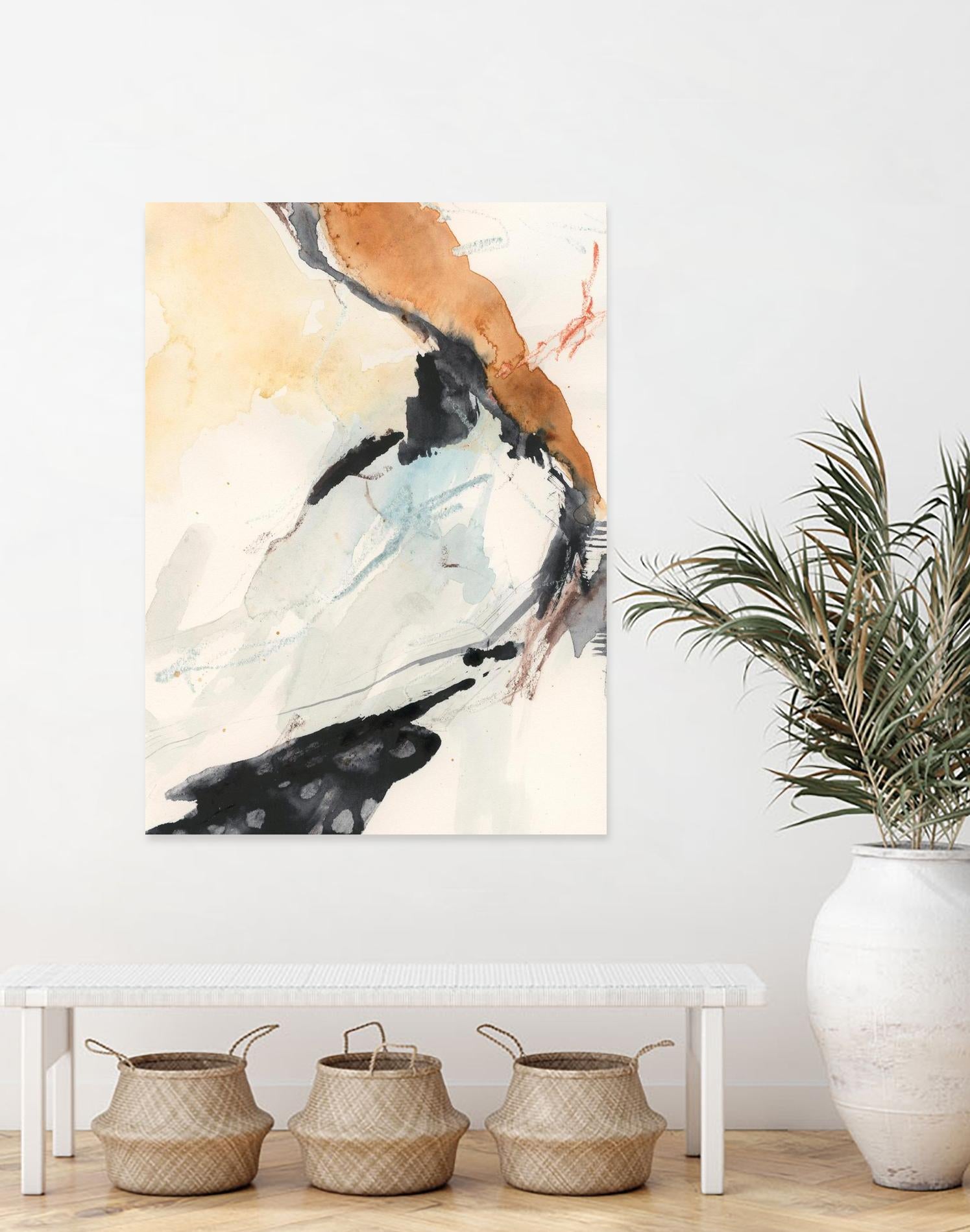 Efflux I by Victoria Borges on GIANT ART - beige watercolour abstract