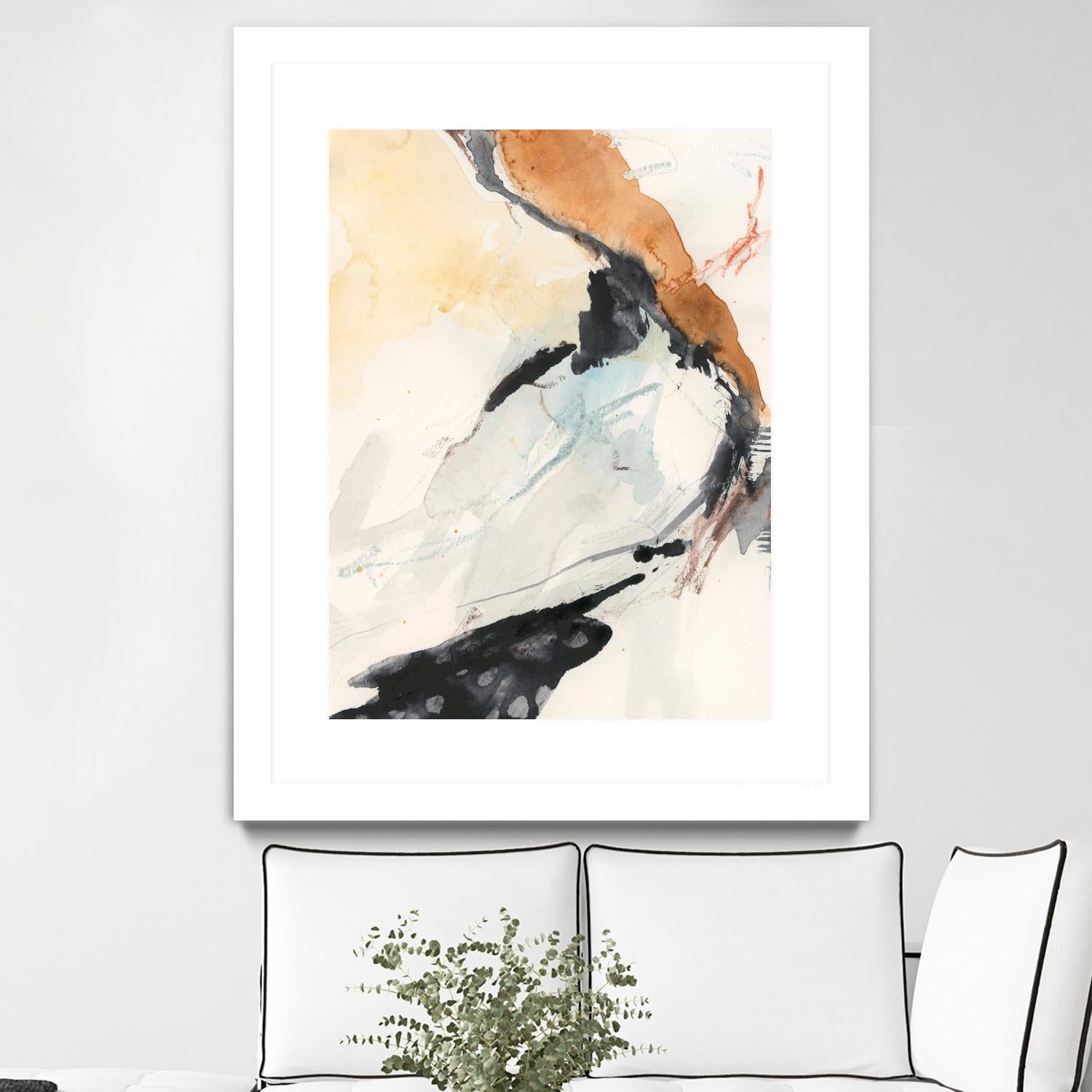 Efflux I by Victoria Borges on GIANT ART - beige watercolour abstract