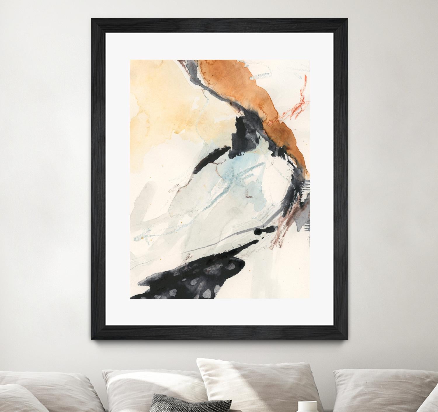 Efflux I by Victoria Borges on GIANT ART - beige watercolour abstract