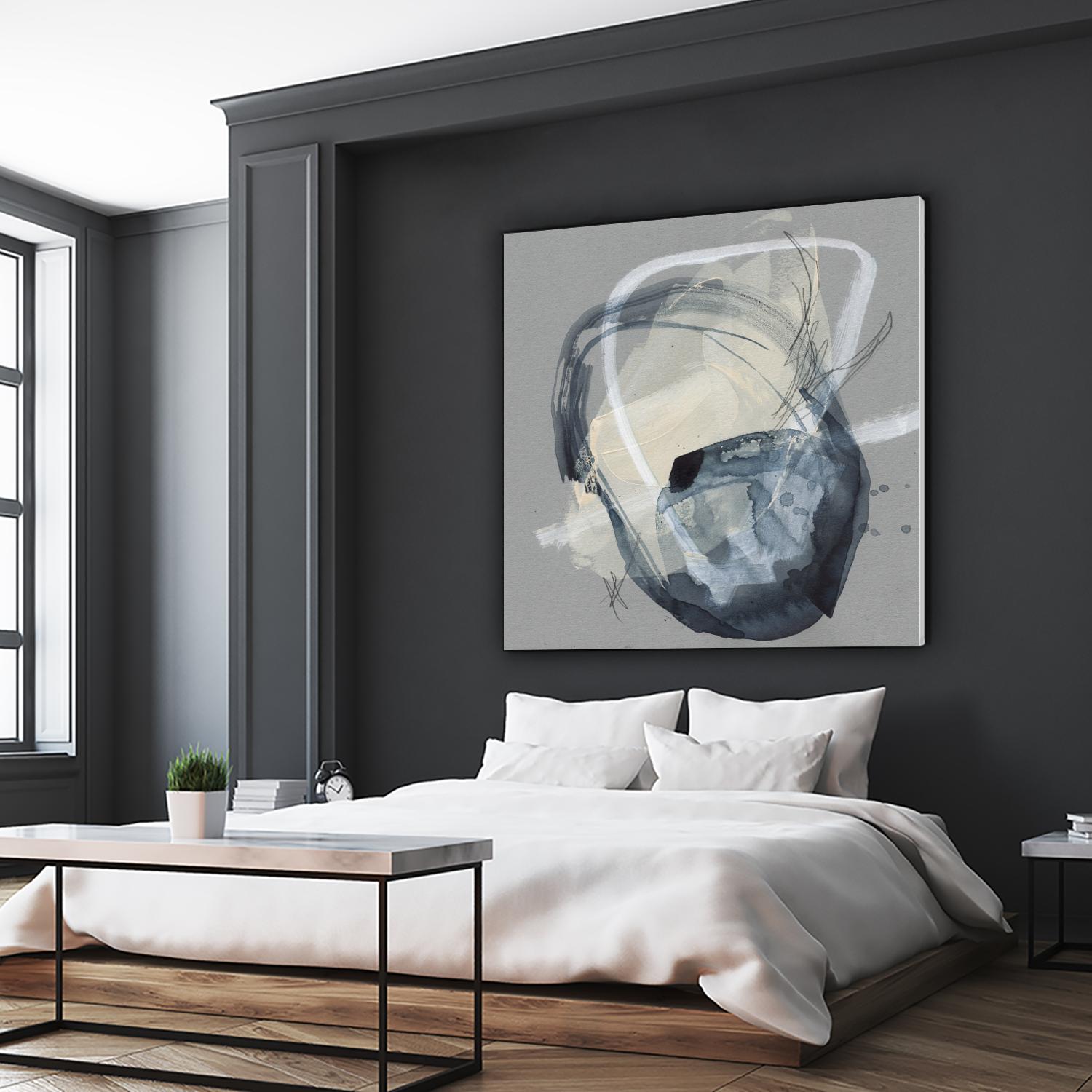 Tandem Loops I by Jennifer Goldberger on GIANT ART - beige watercolour abstract