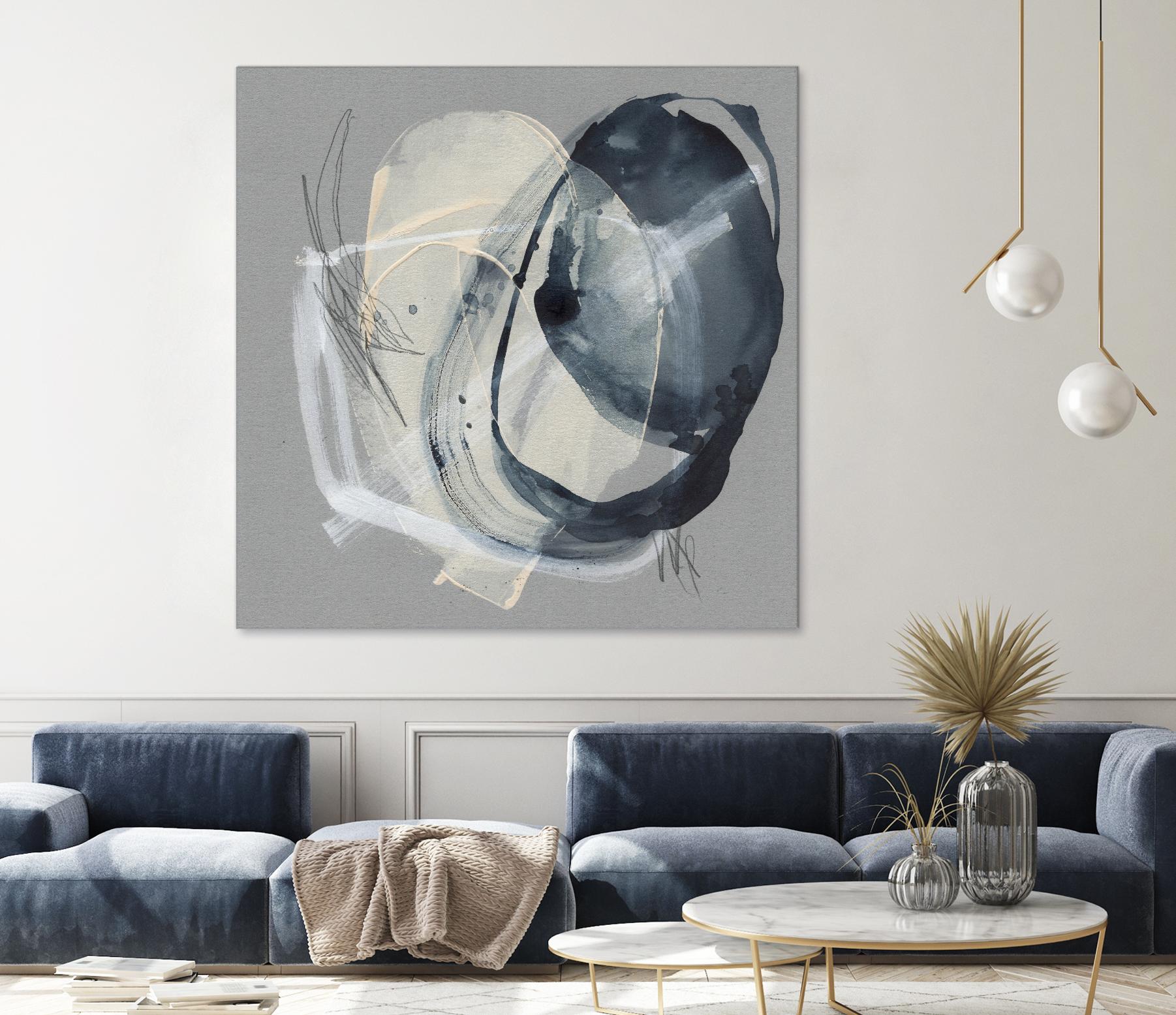 Tandem Loops II by Jennifer Goldberger on GIANT ART - beige abstract abstract