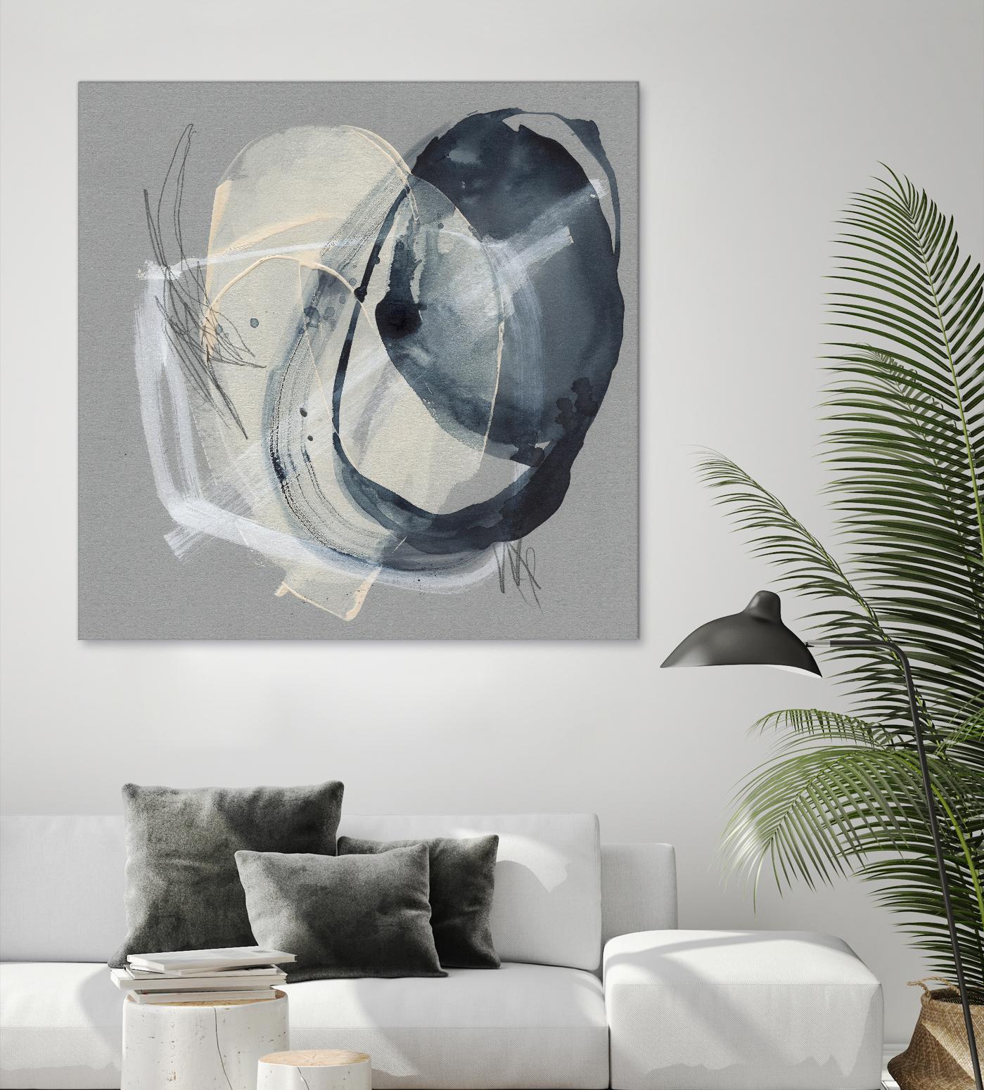 Tandem Loops II by Jennifer Goldberger on GIANT ART - beige abstract abstract