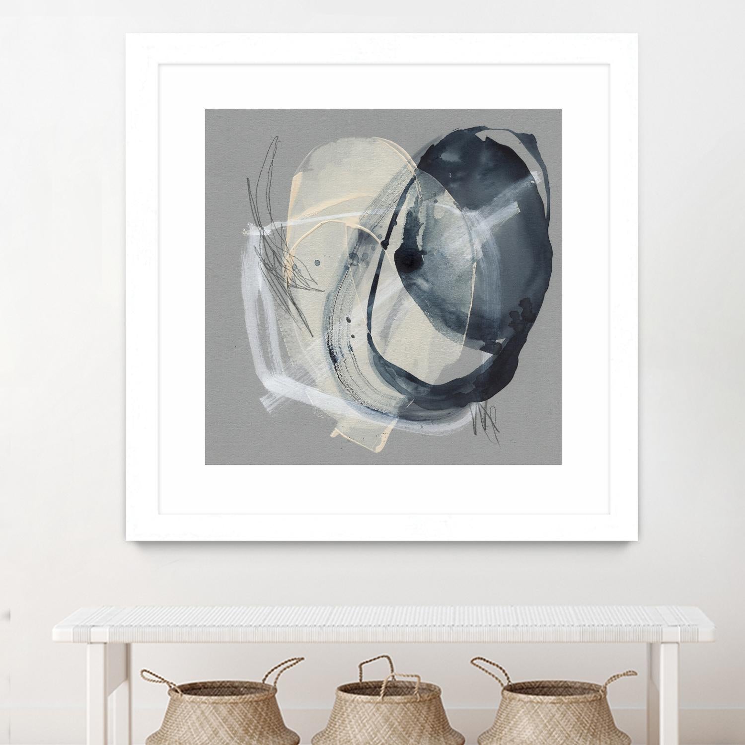 Tandem Loops II by Jennifer Goldberger on GIANT ART - beige abstract abstract