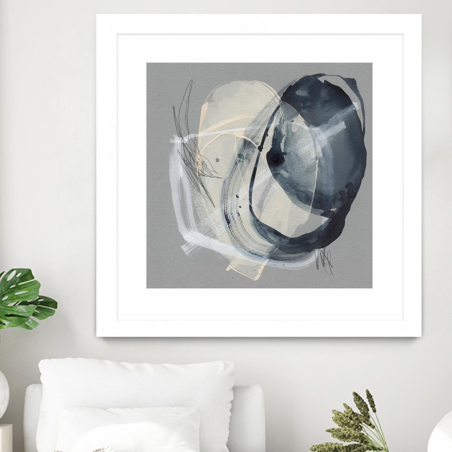 Tandem Loops II by Jennifer Goldberger on GIANT ART - beige abstract abstract