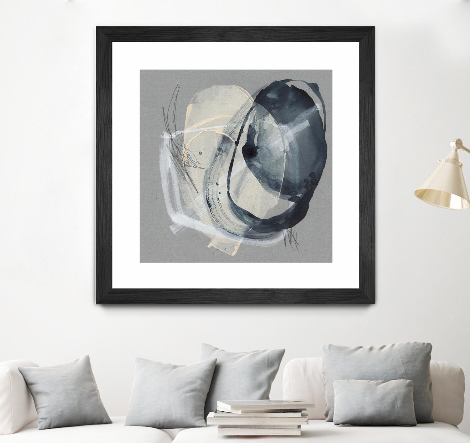 Tandem Loops II by Jennifer Goldberger on GIANT ART - beige abstract abstract